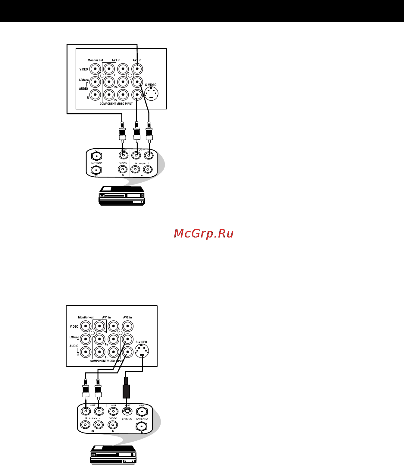 Philips 21PT5207 [6/28] Подключение к аудио видеовходам воспроизведение
