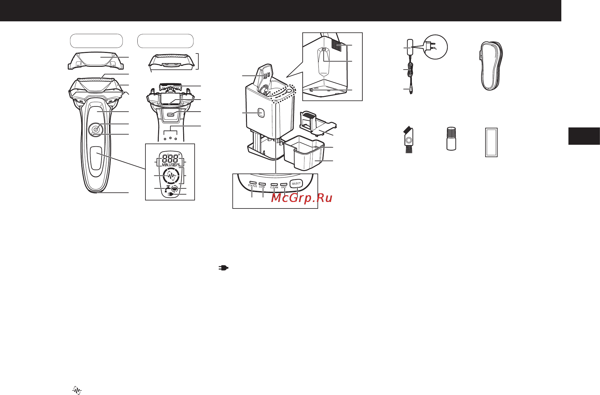 Panasonic ES-LV95-S820 [8/27] Детали электробритвы