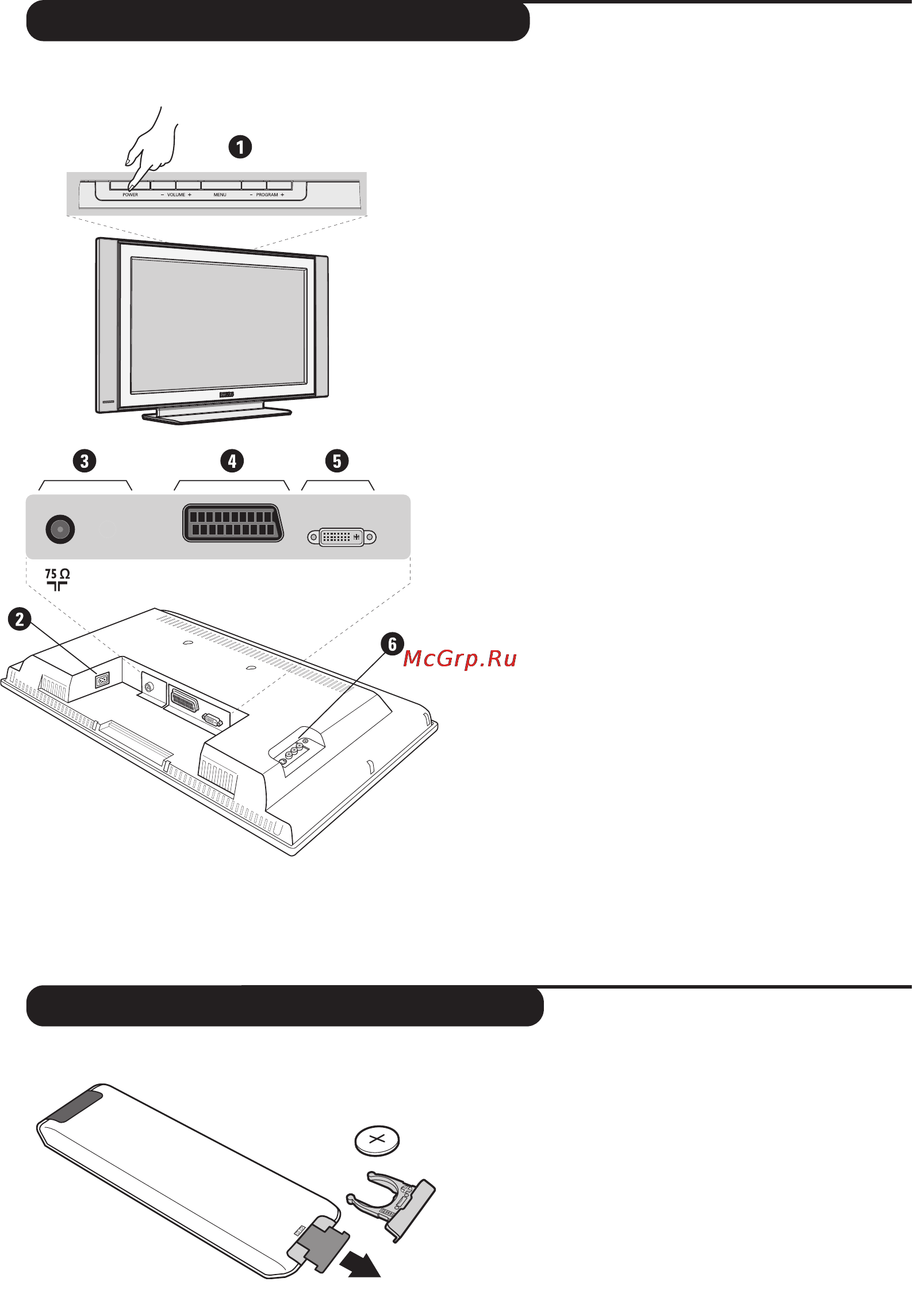 Philips 20PFL4101S/60 [8/24] О кнопки управления на телевизоре
