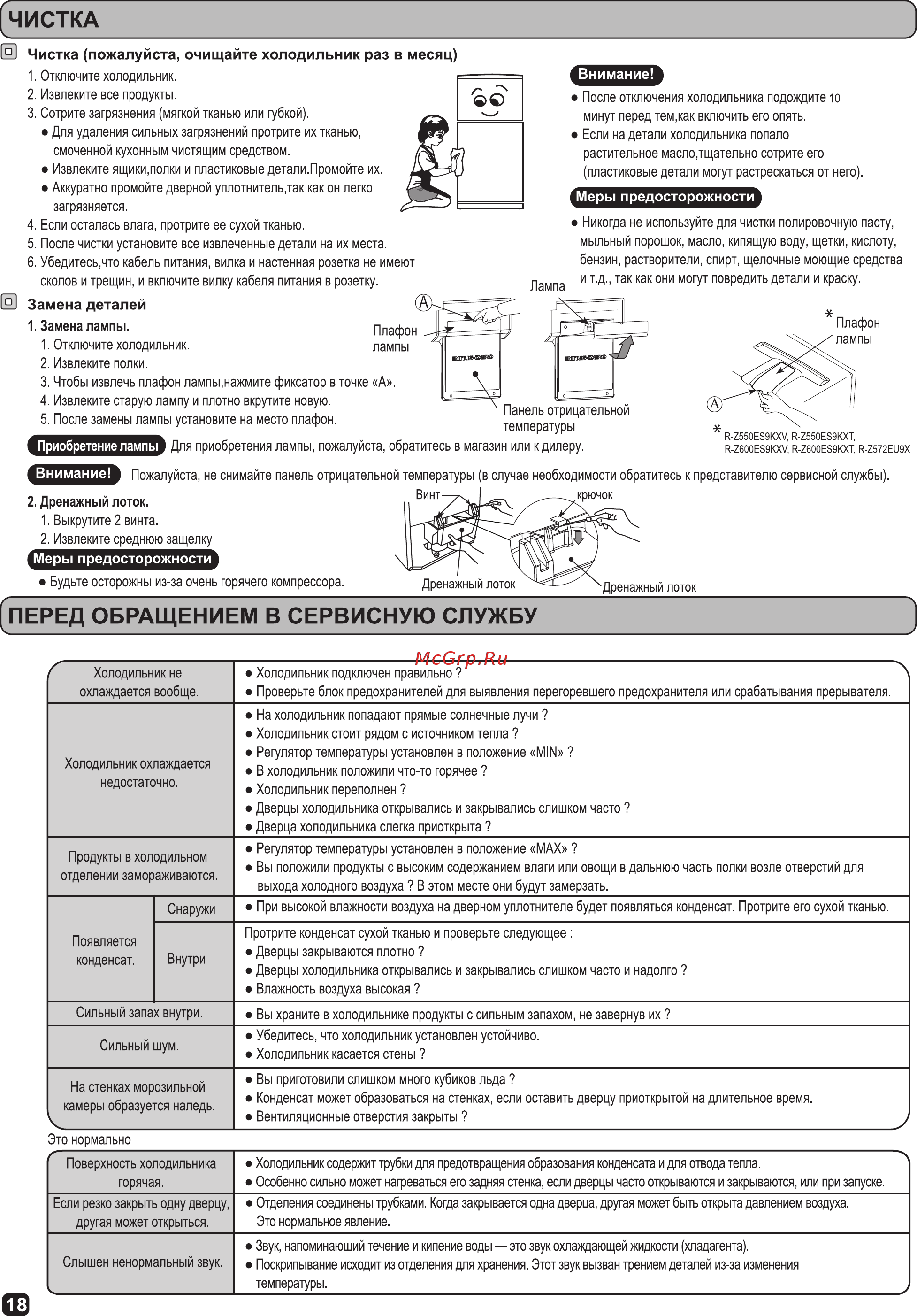 Hitachi R-Z572 EU9 PBE [6/8] Замена деталей