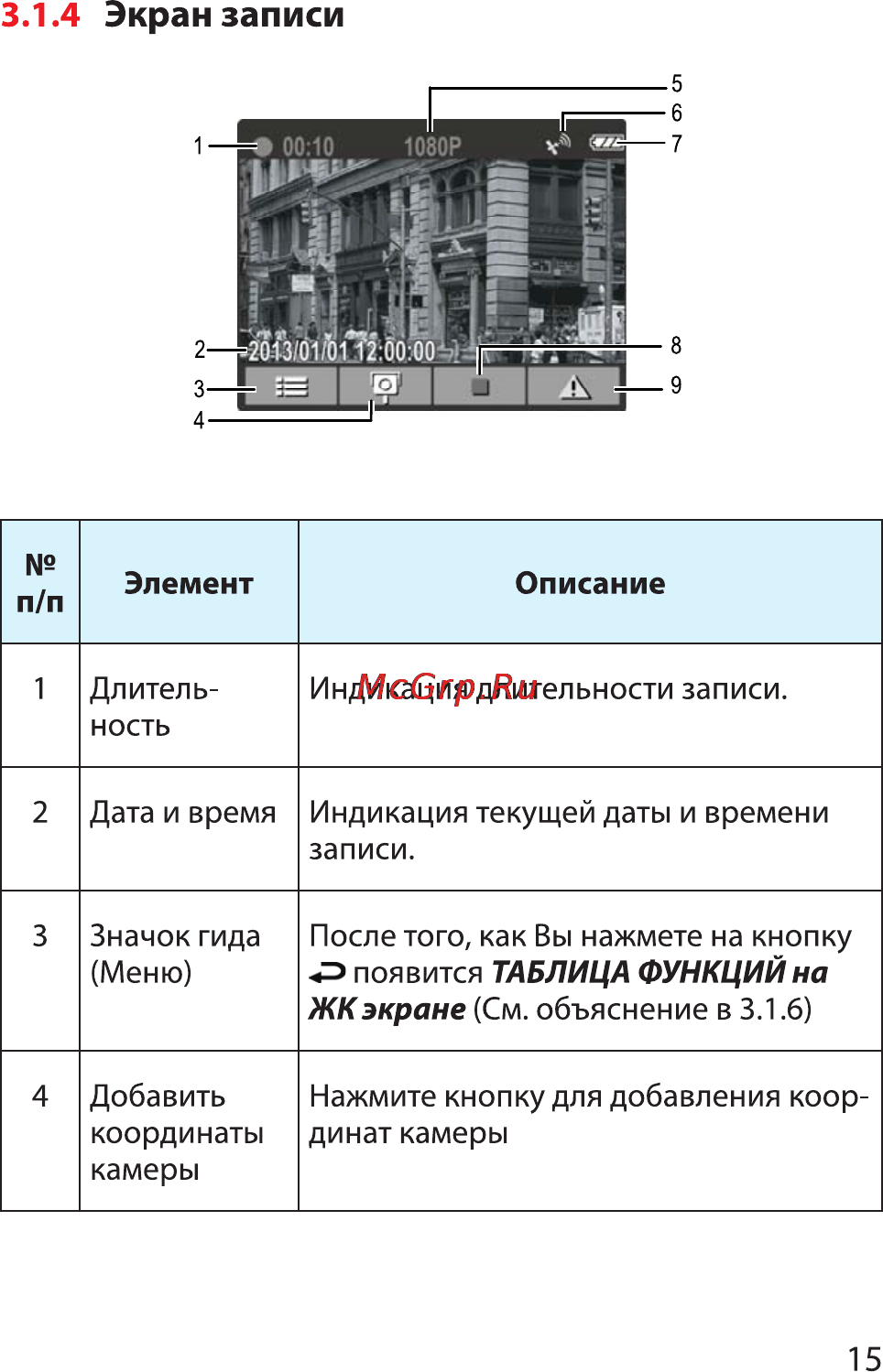 HP f210 Blue [15/33] Экран записи