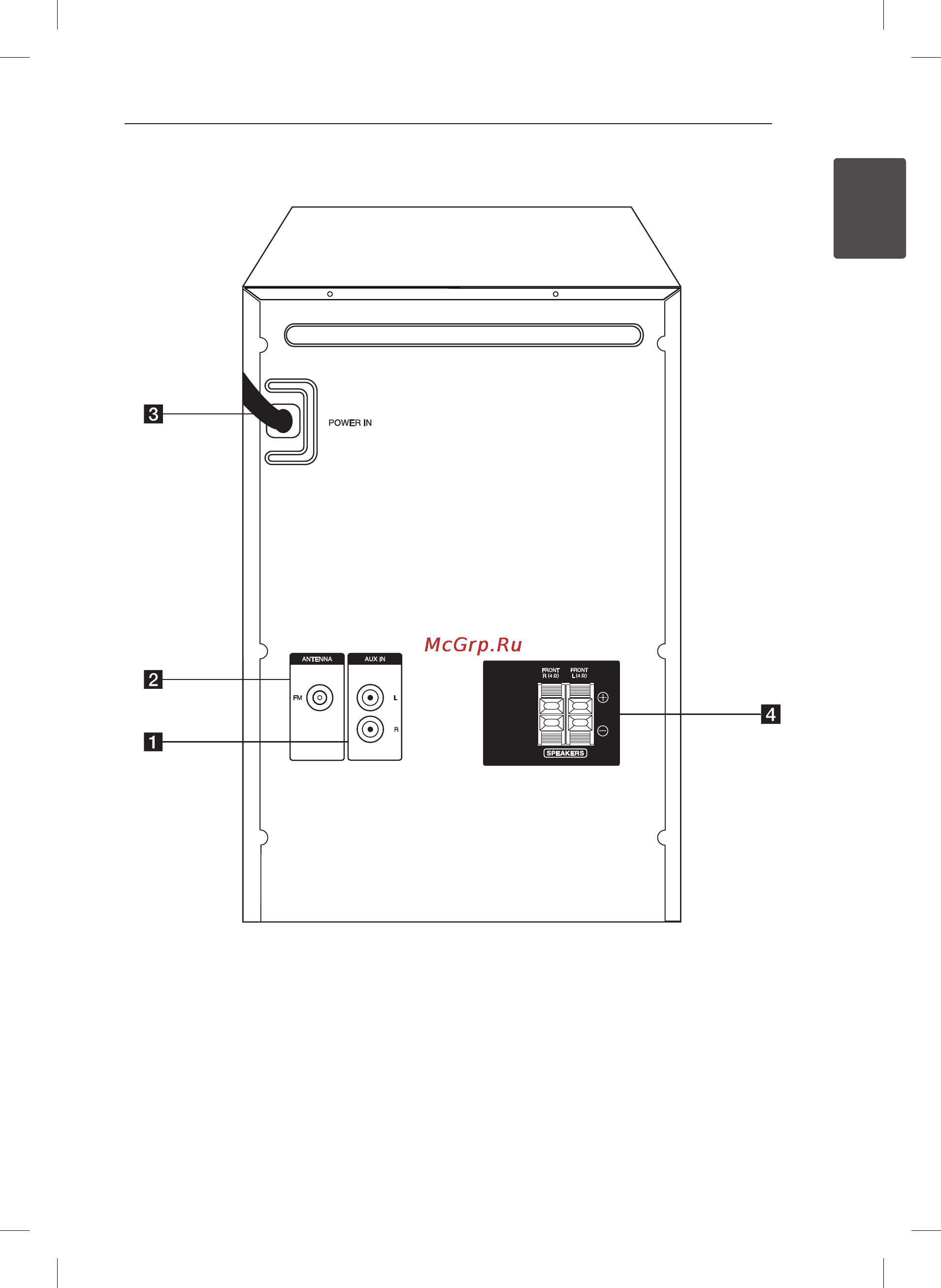 LG CM4530 [13/30] Задняя панель cm4430 cm4330
