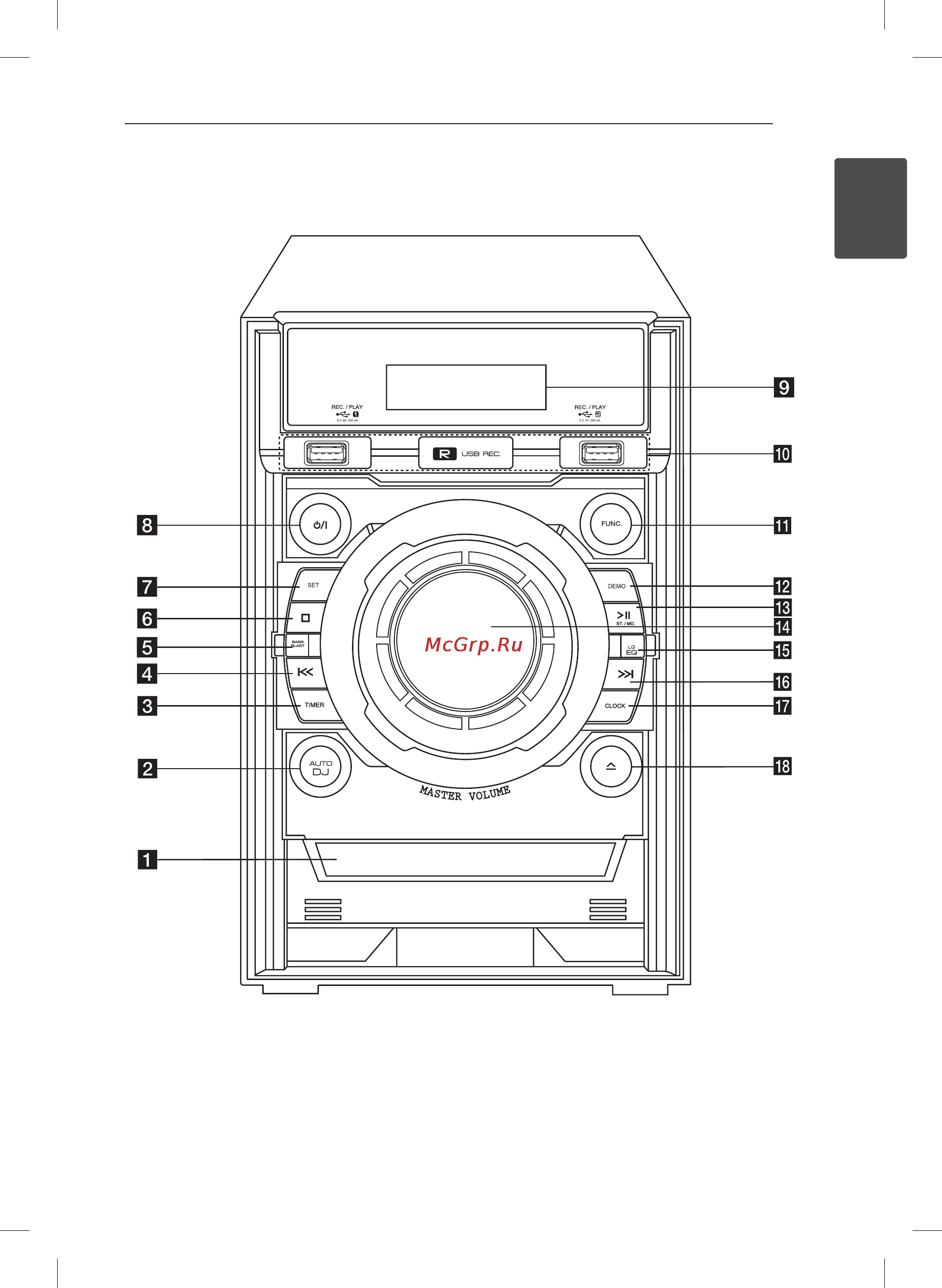 LG CM4530 [9/30] Передняя панель