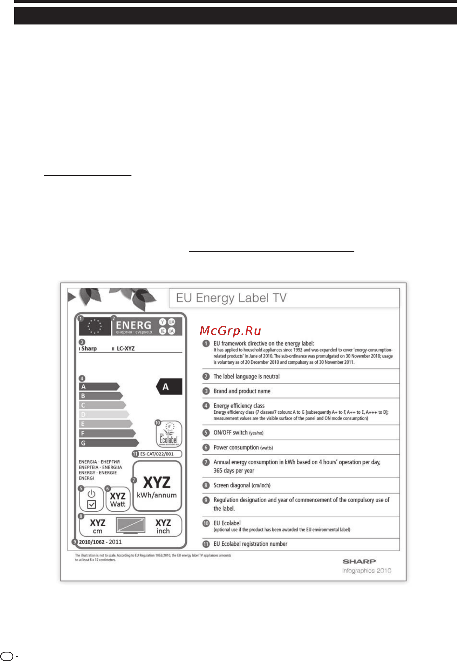 Sharp LC-46LE730 [44/48] Маркировка энергоэффективности телевизоров в ес