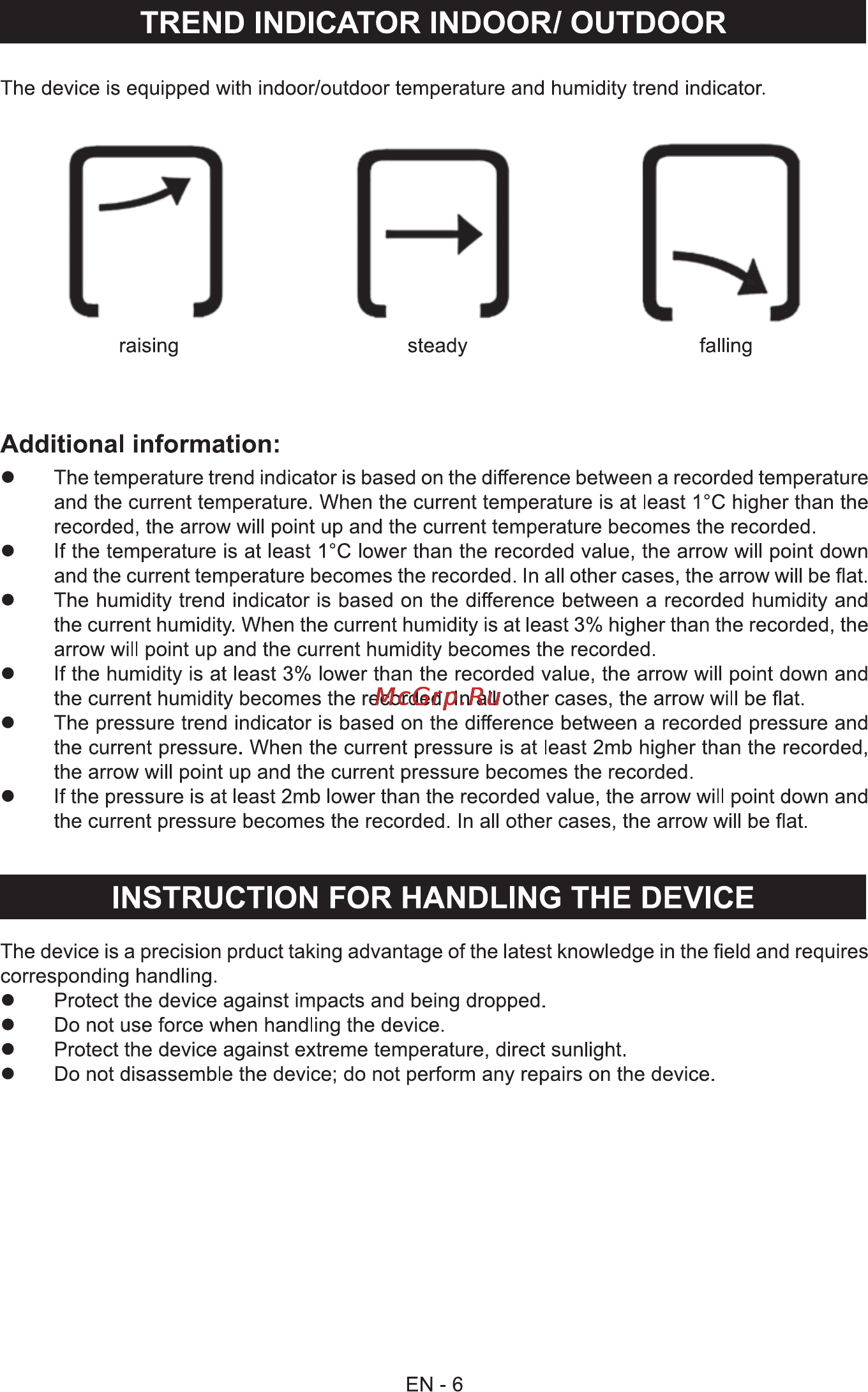Sencor SWS 51 B [7/9] Instruction for handling the device