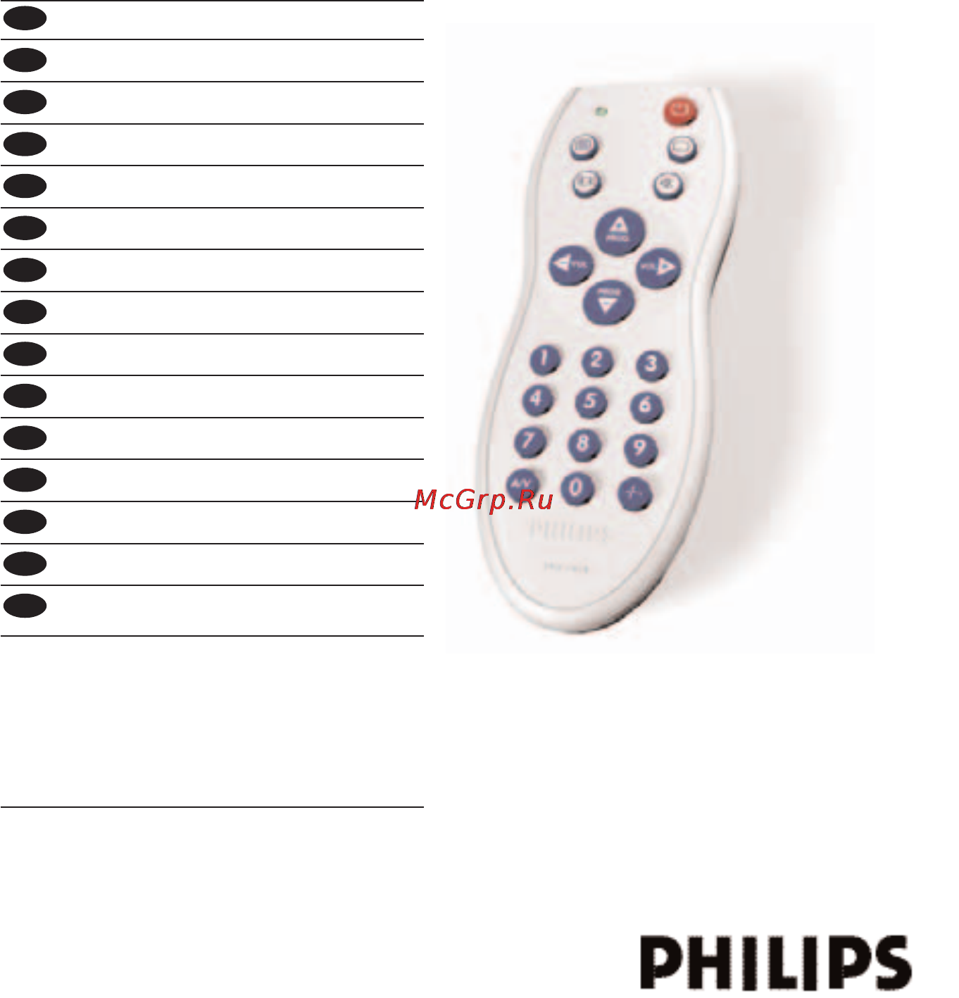 Philips SRU1018 Инструкция по эксплуатации онлайн