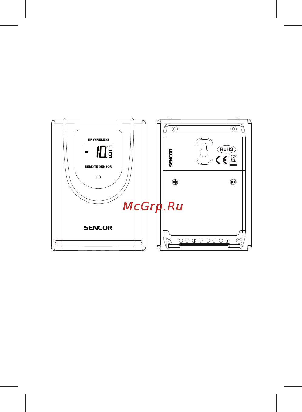 Sencor SWS 2 TS [2/8] Main features of the wireless sensor