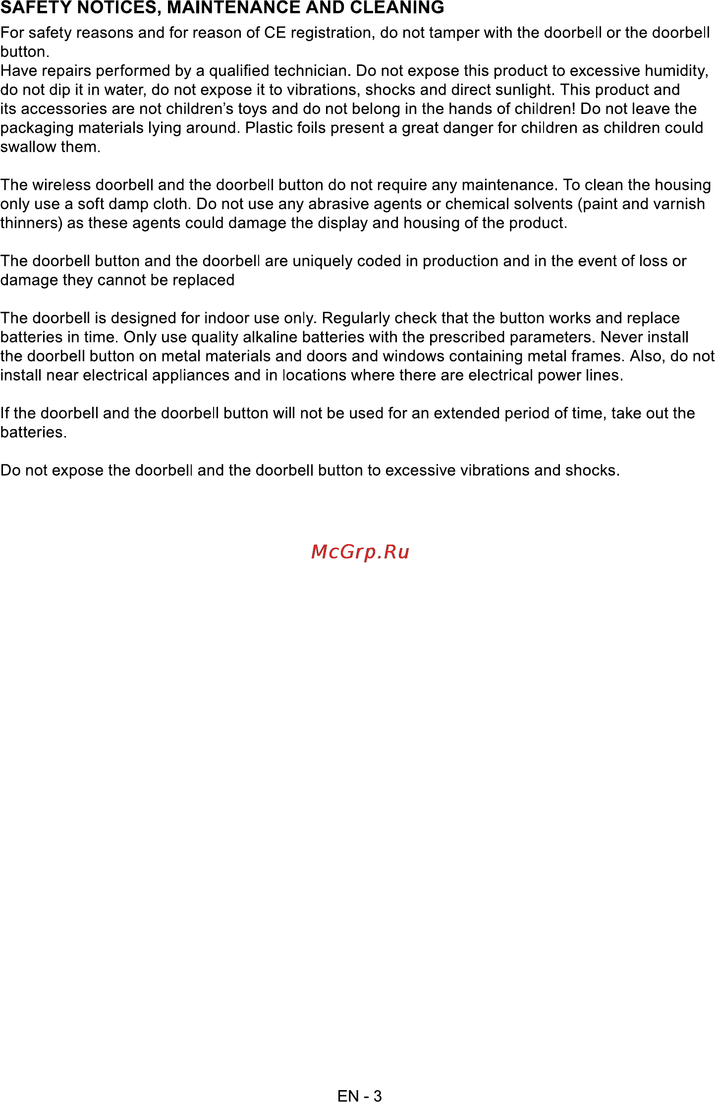 Sencor SWD 100 [5/6] Safety notices maintenance and cleaning