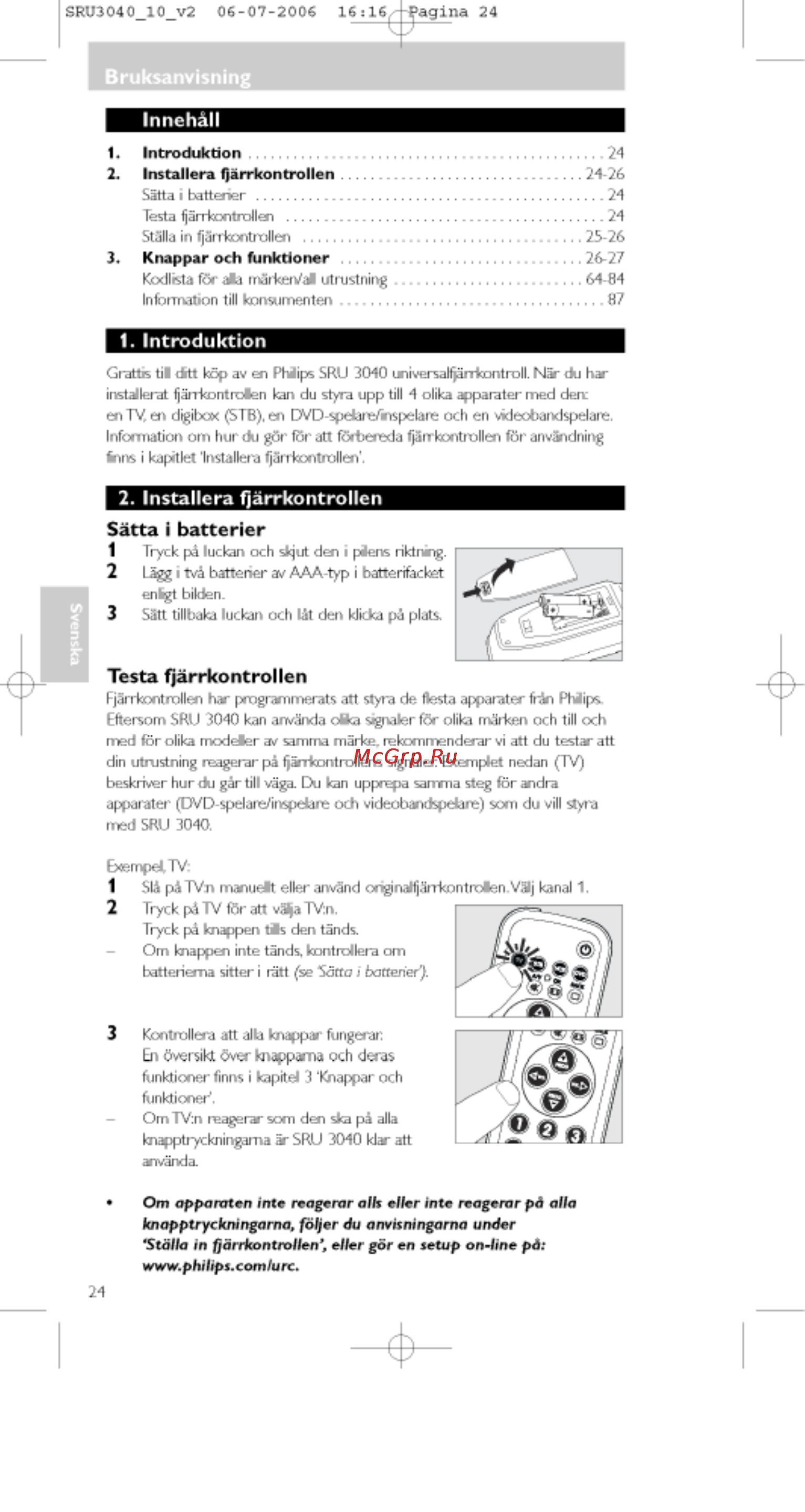 Philips PERFECT  SRU3040 [24/92] Bruksanvisning