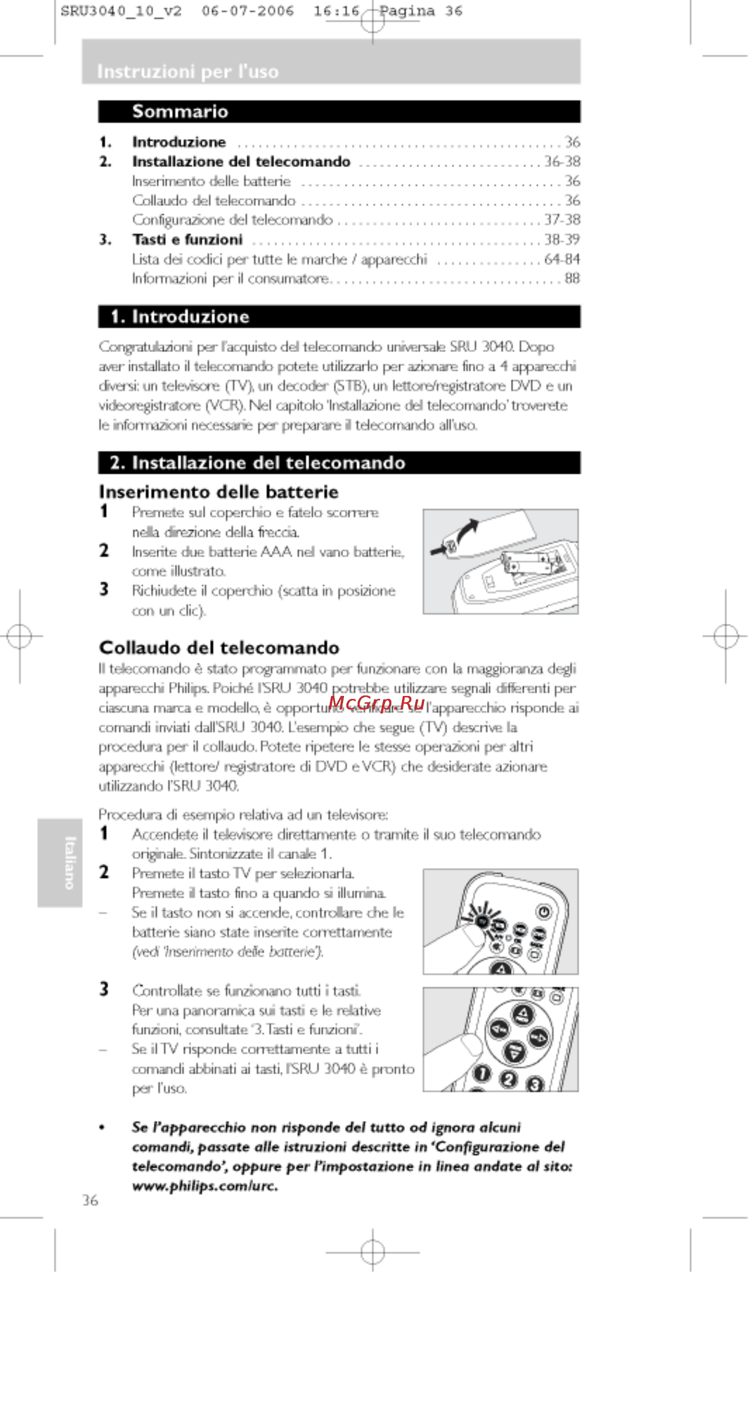 Philips PERFECT  SRU3040 [36/92] Introduzione