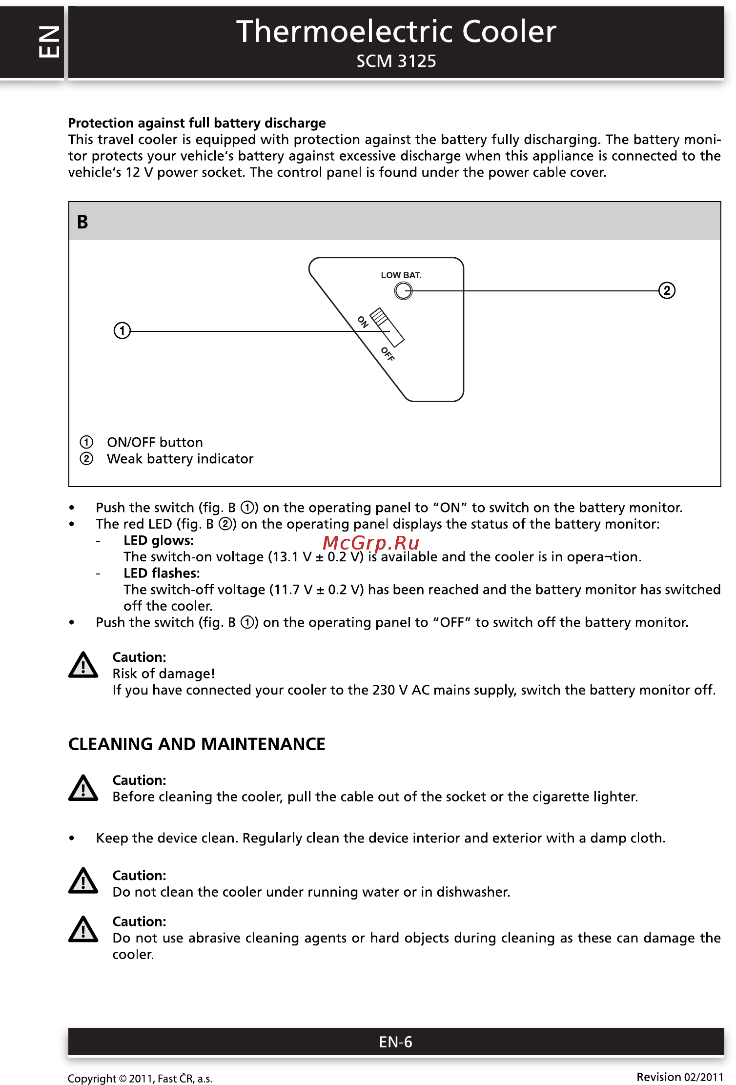 Sencor SCM 3125 [6/8] Thermoelectric cooler