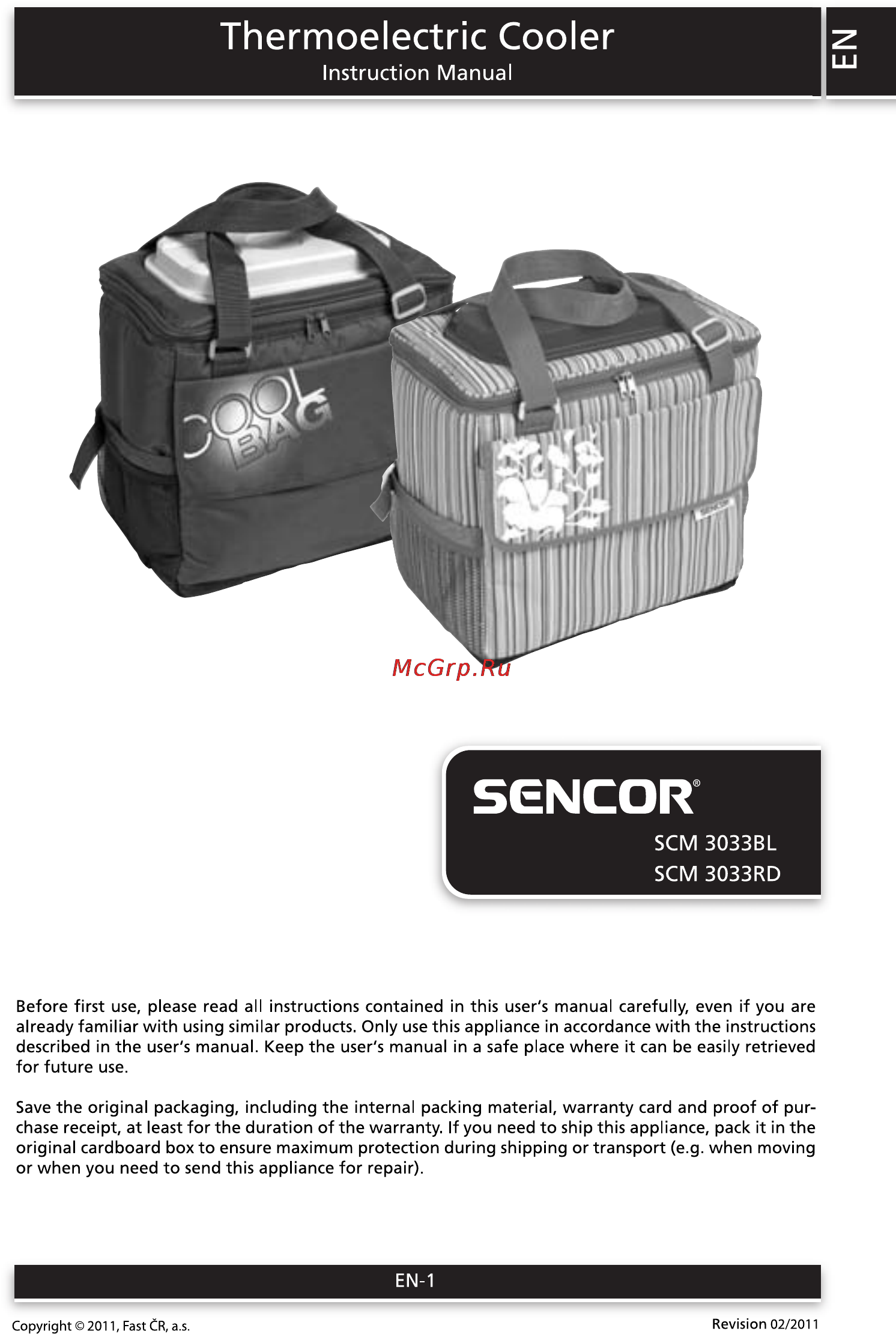 Sencor SCM 3033BL Инструкция по эксплуатации онлайн