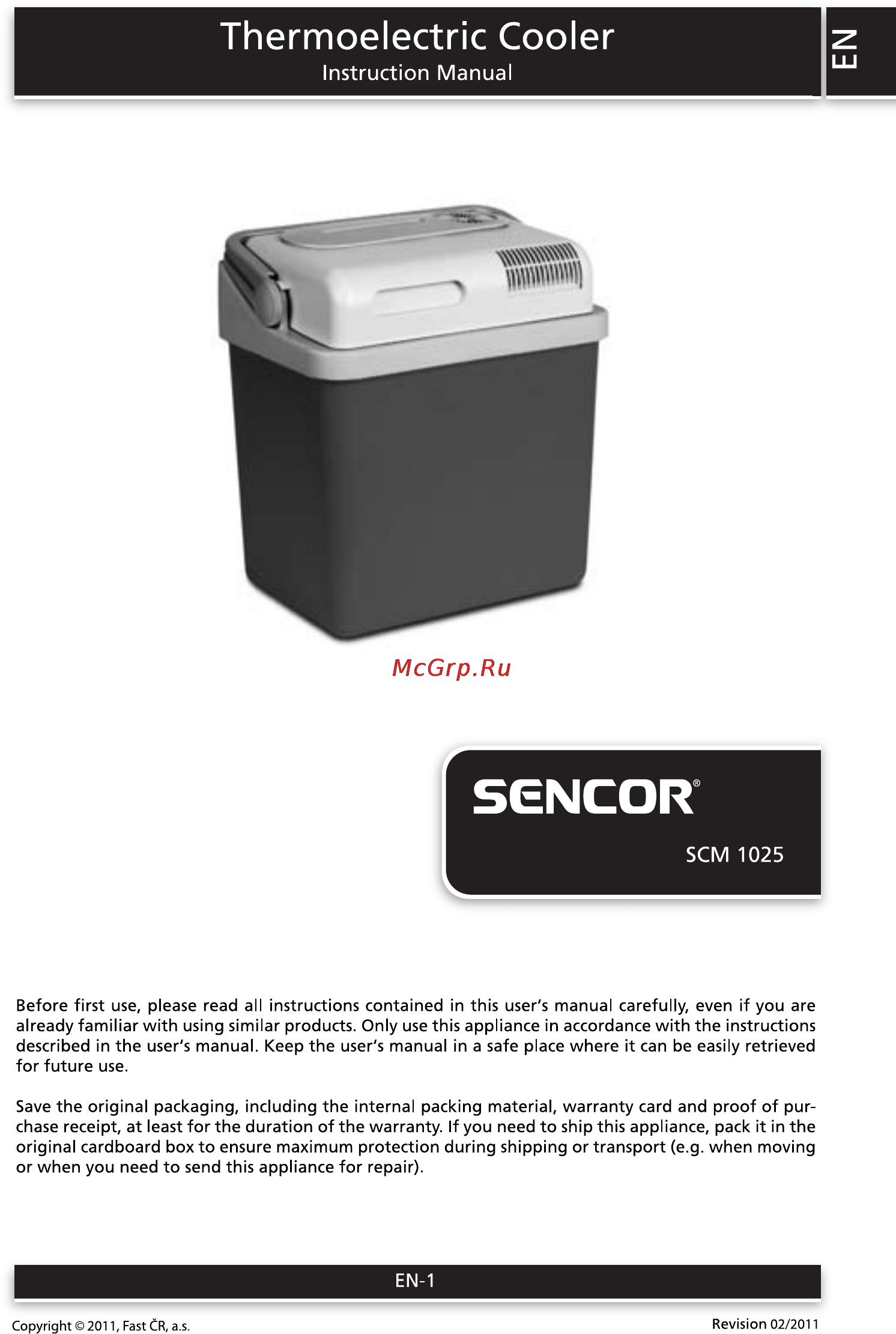 Sencor SCM 1025 Инструкция по эксплуатации онлайн