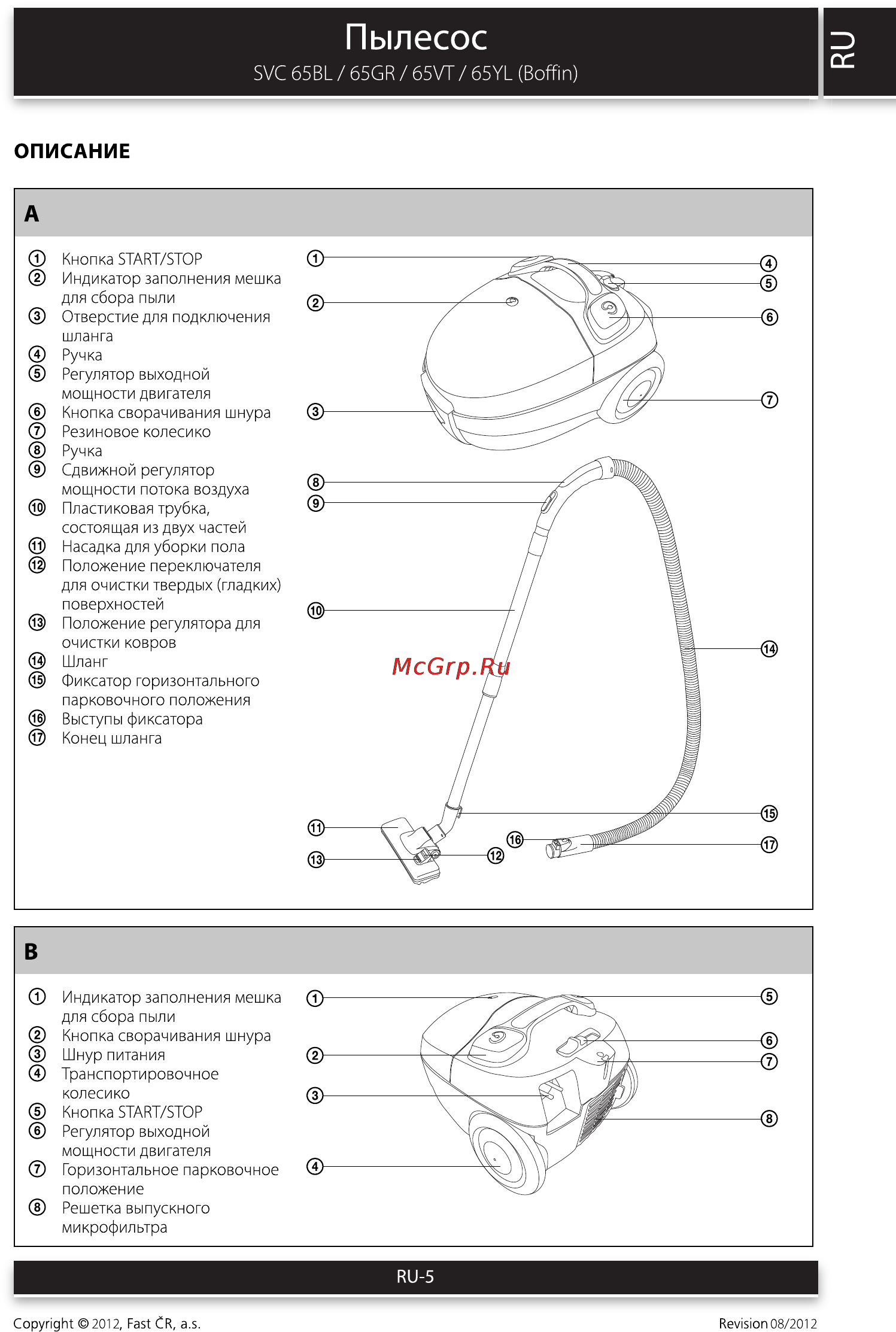 Sencor SVC 65VT BOFFIN [5/12] Пылесос