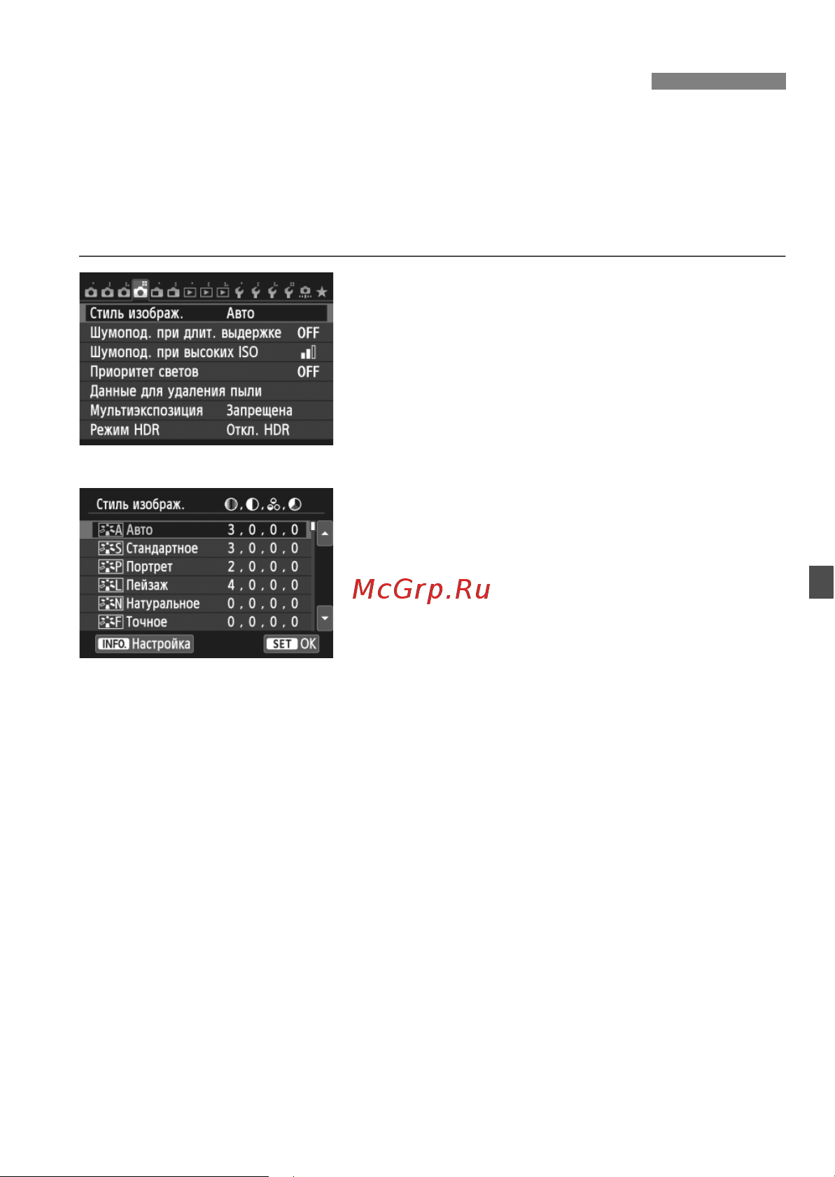 Canon EOS 70D Body Black [101/338] A выбор стиля изображения n