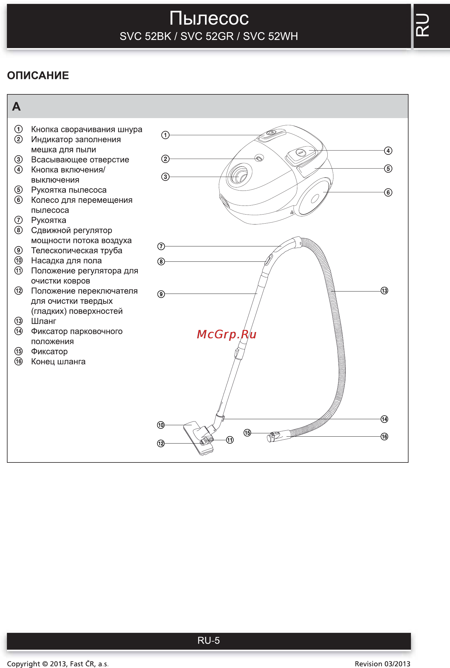 Sencor SVC 52GR [5/12] О от