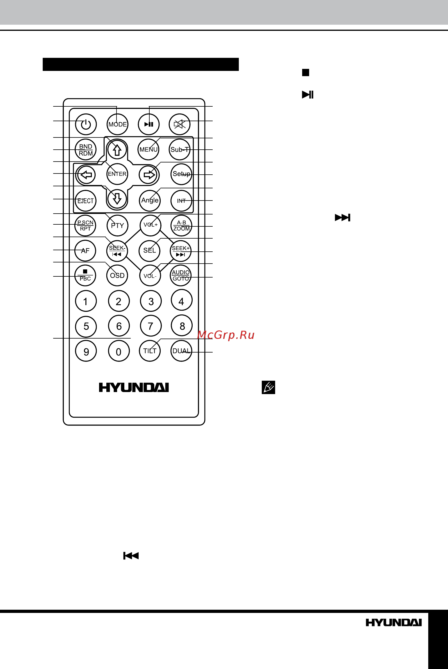 Hyundai H-CMD2009 [33/47] Управление устройством управление устройством