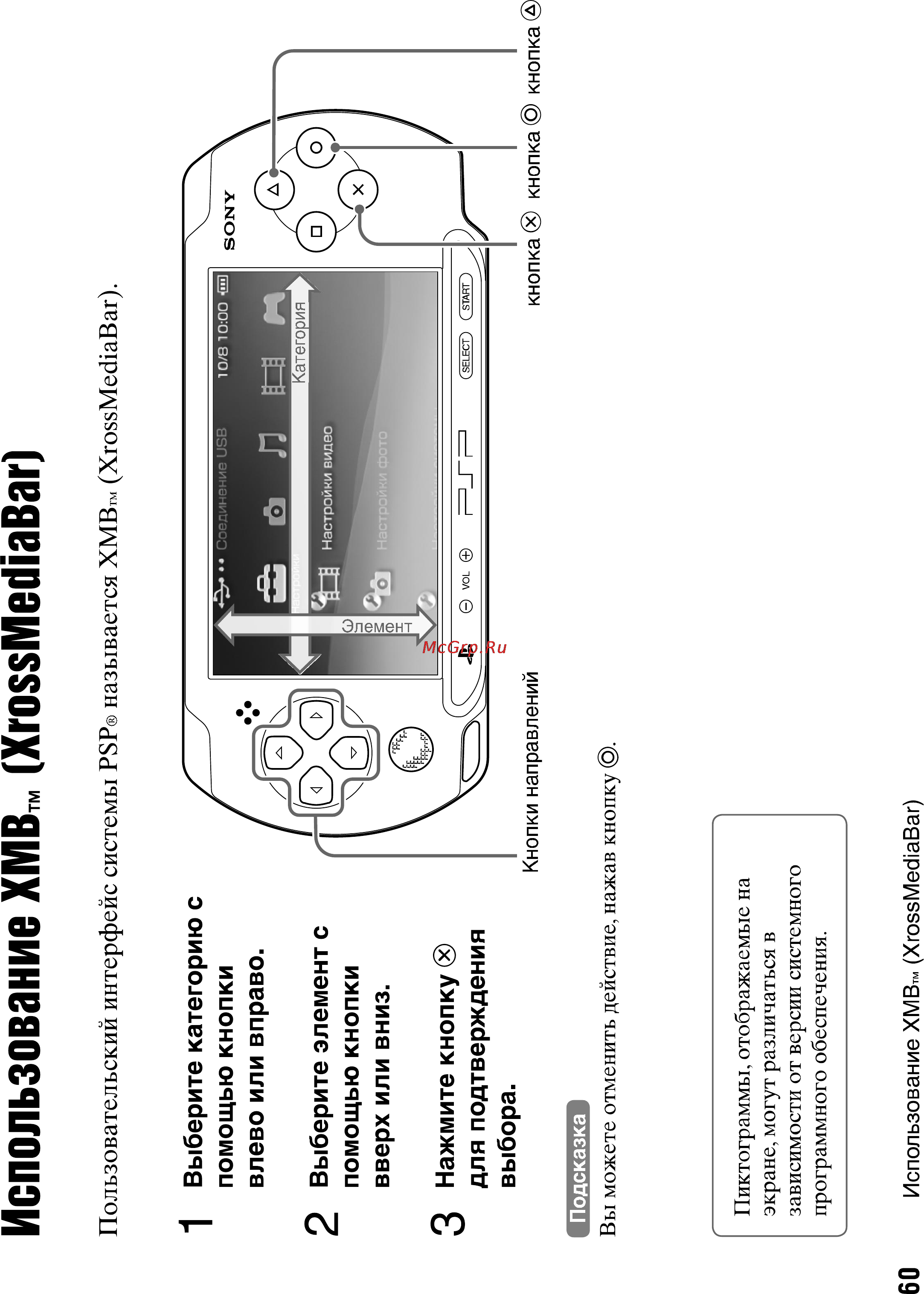 Sony E1008 Black + God Of War: Призрак Спарты [18/49] Использование хмв xrossmediabar
