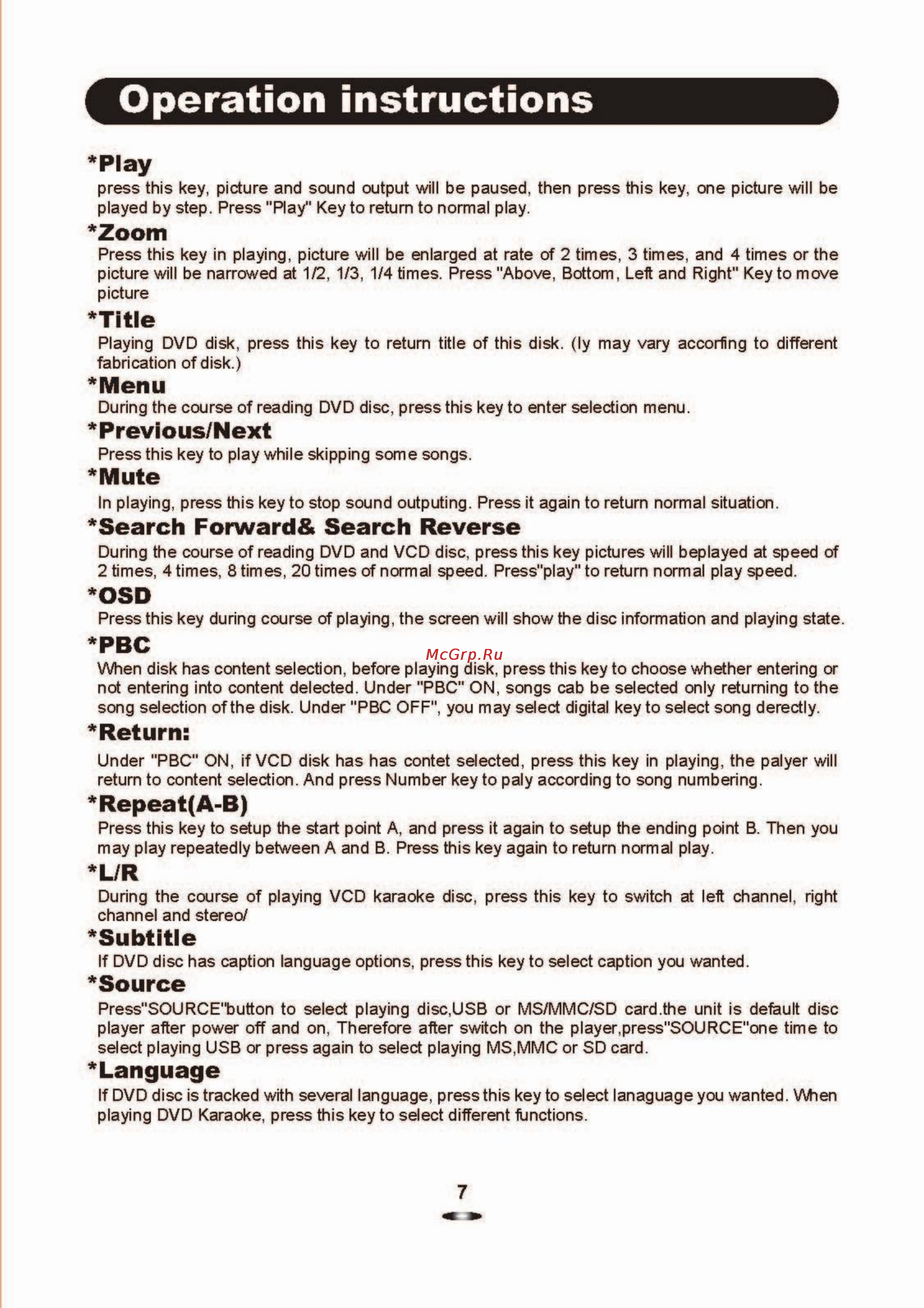Erisson DVD-1155 [8/21] Operation instructions