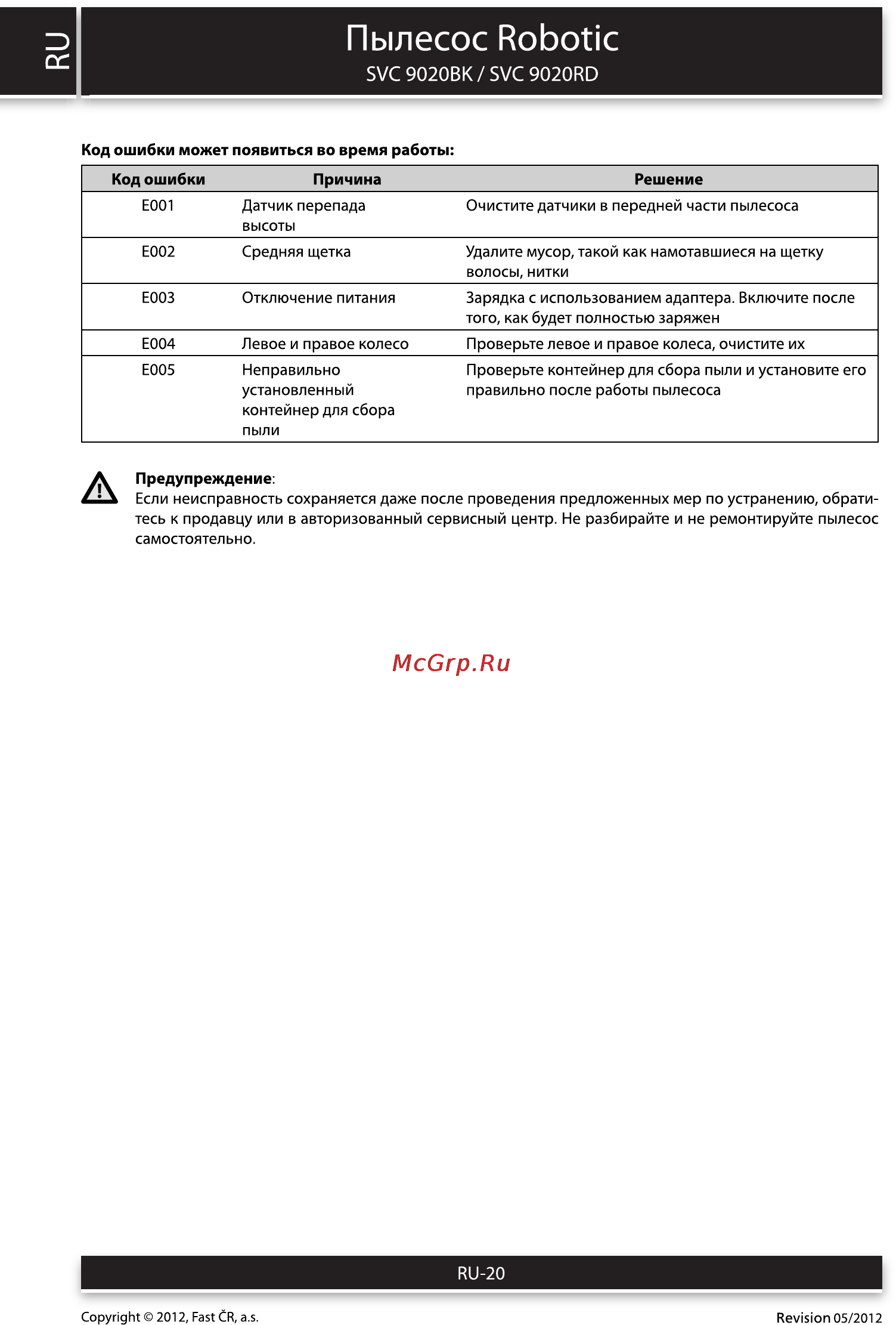 Sencor SVC 9020BK CLEENO [20/22] Пылесос robotic