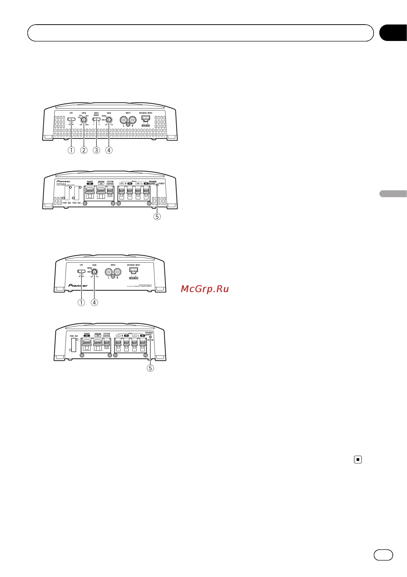 Pioneer GM-A3602 [27/92] Impostazione dell unità