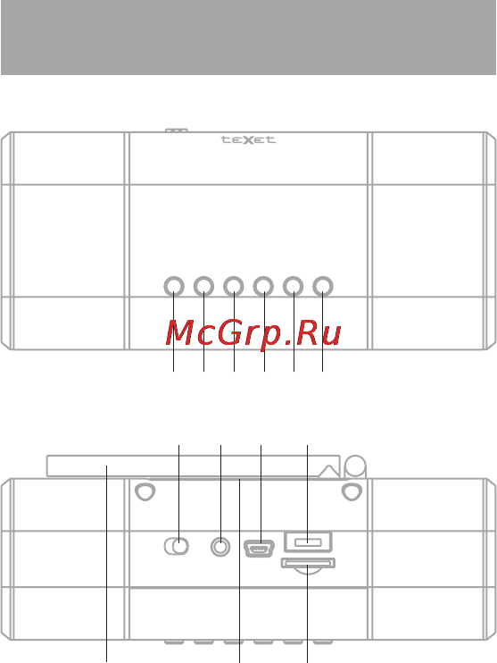 Texet TR-3001 [2/16] Device and controls устройство и органы управления