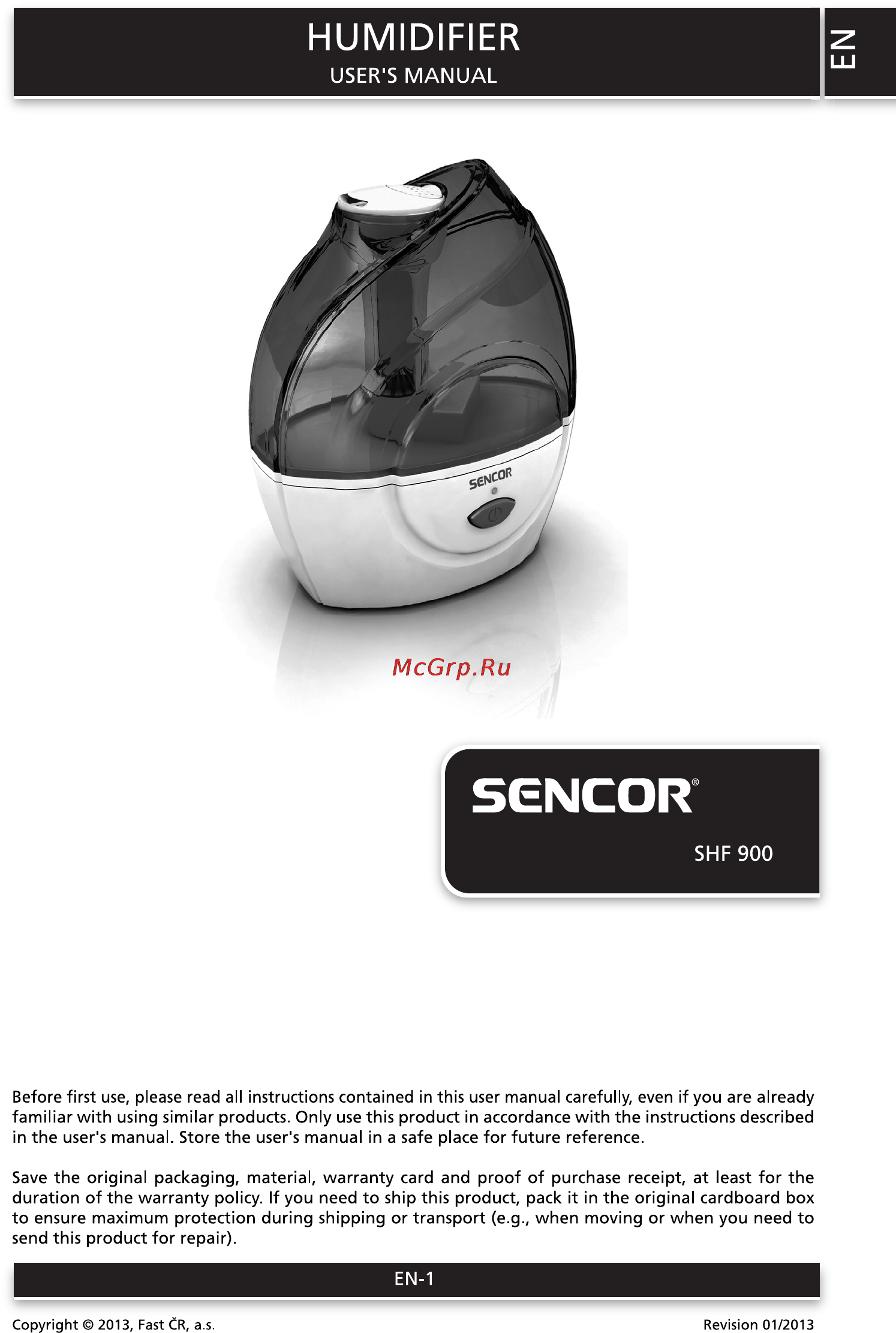 Sencor SHF 900 Инструкция по эксплуатации онлайн