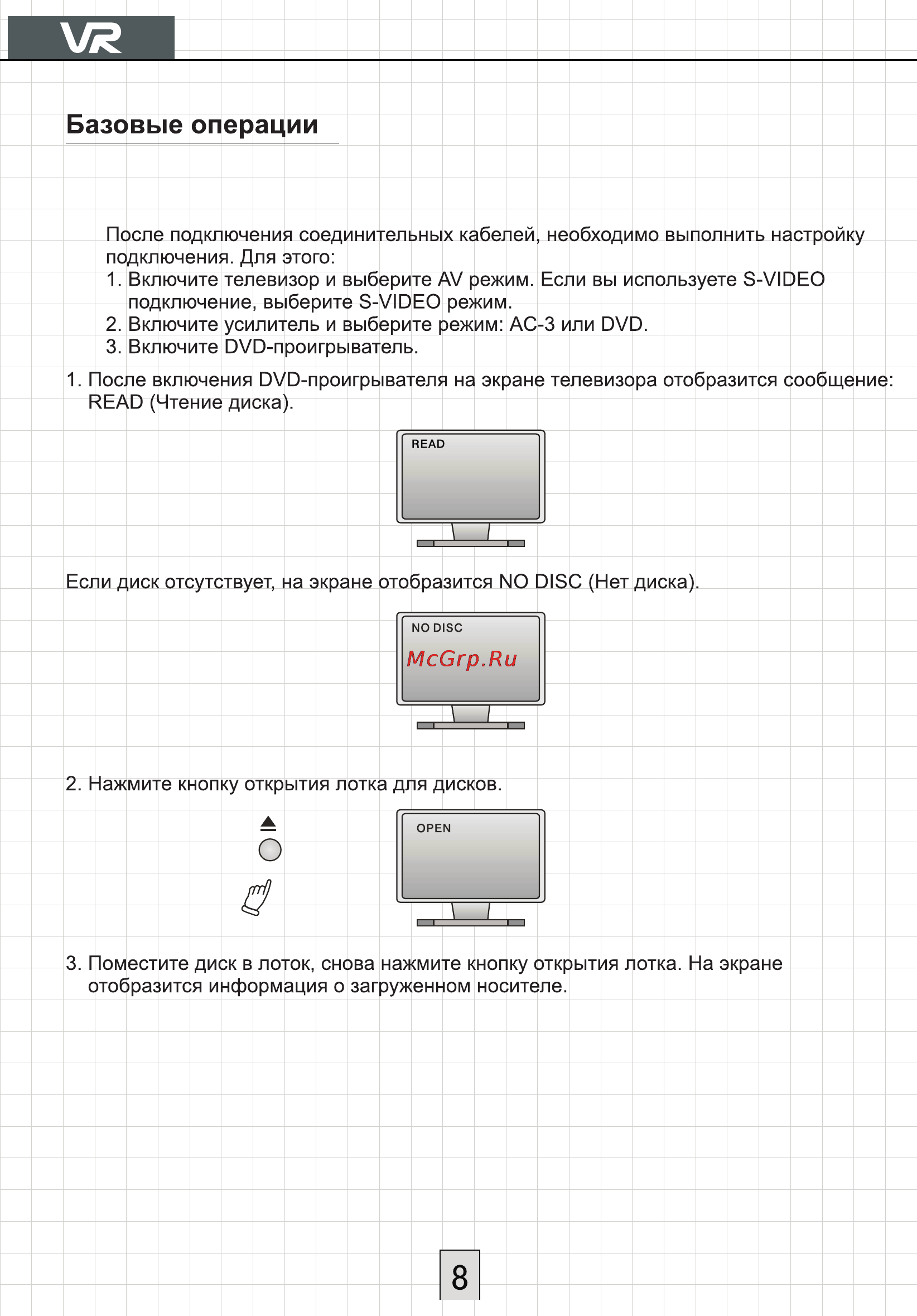 VR HT-D830V [9/35] Базовые операции