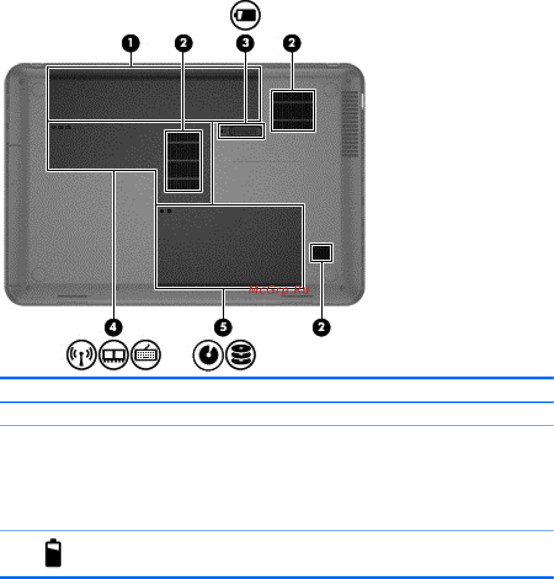 HP 2000-2d52SR F1W78EA [23/94] Вид снизу