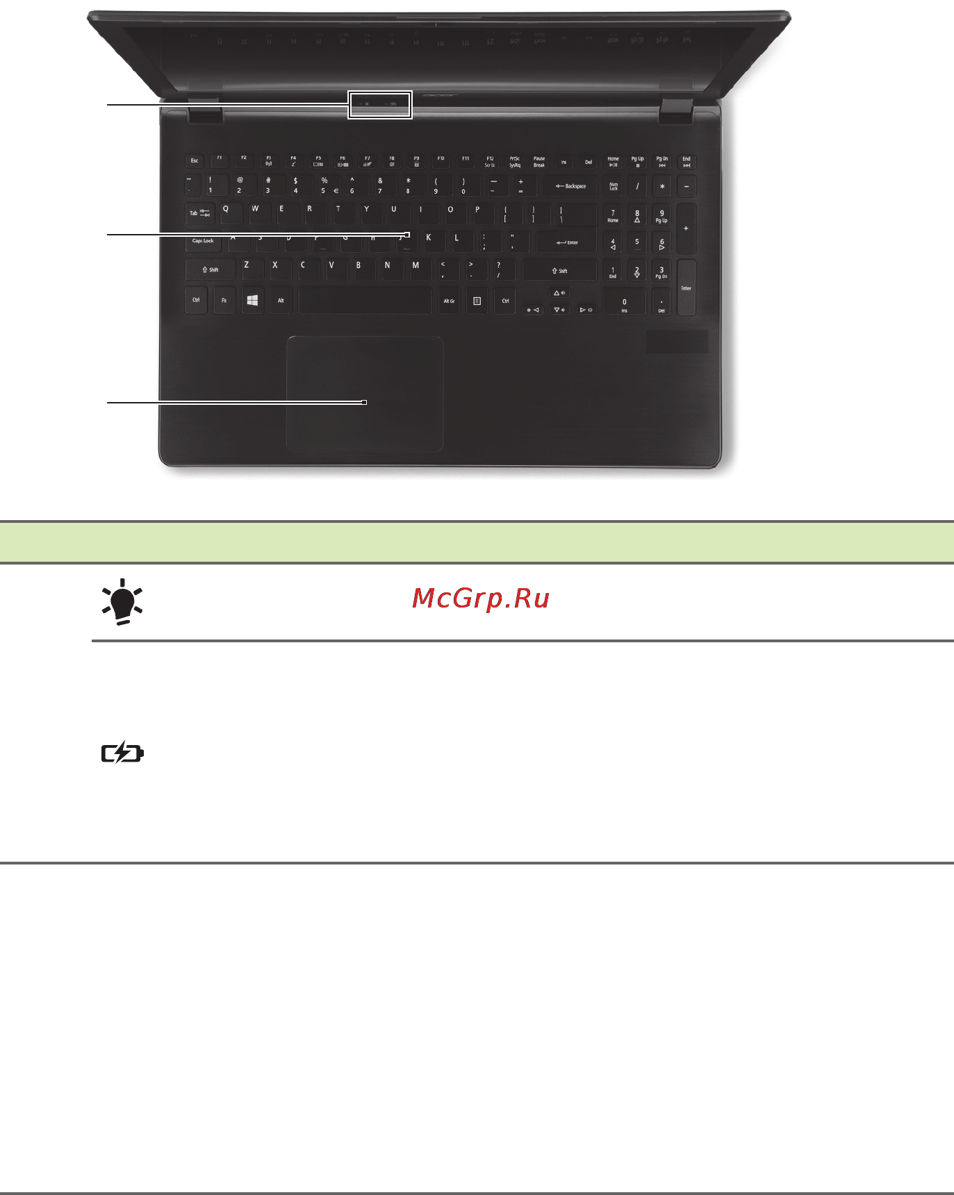Acer Aspire V5-552G-65358G1Taii [10/96] Вид клавиатуры