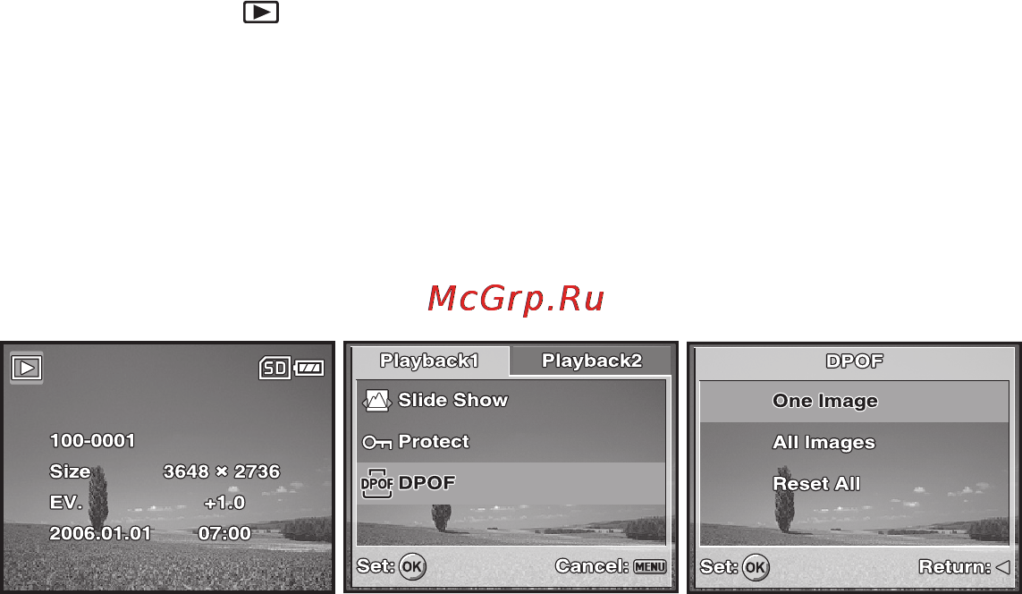 Rekam ILOOK 100 [46/64] Установки печати dpof цифровой формат управления печатью