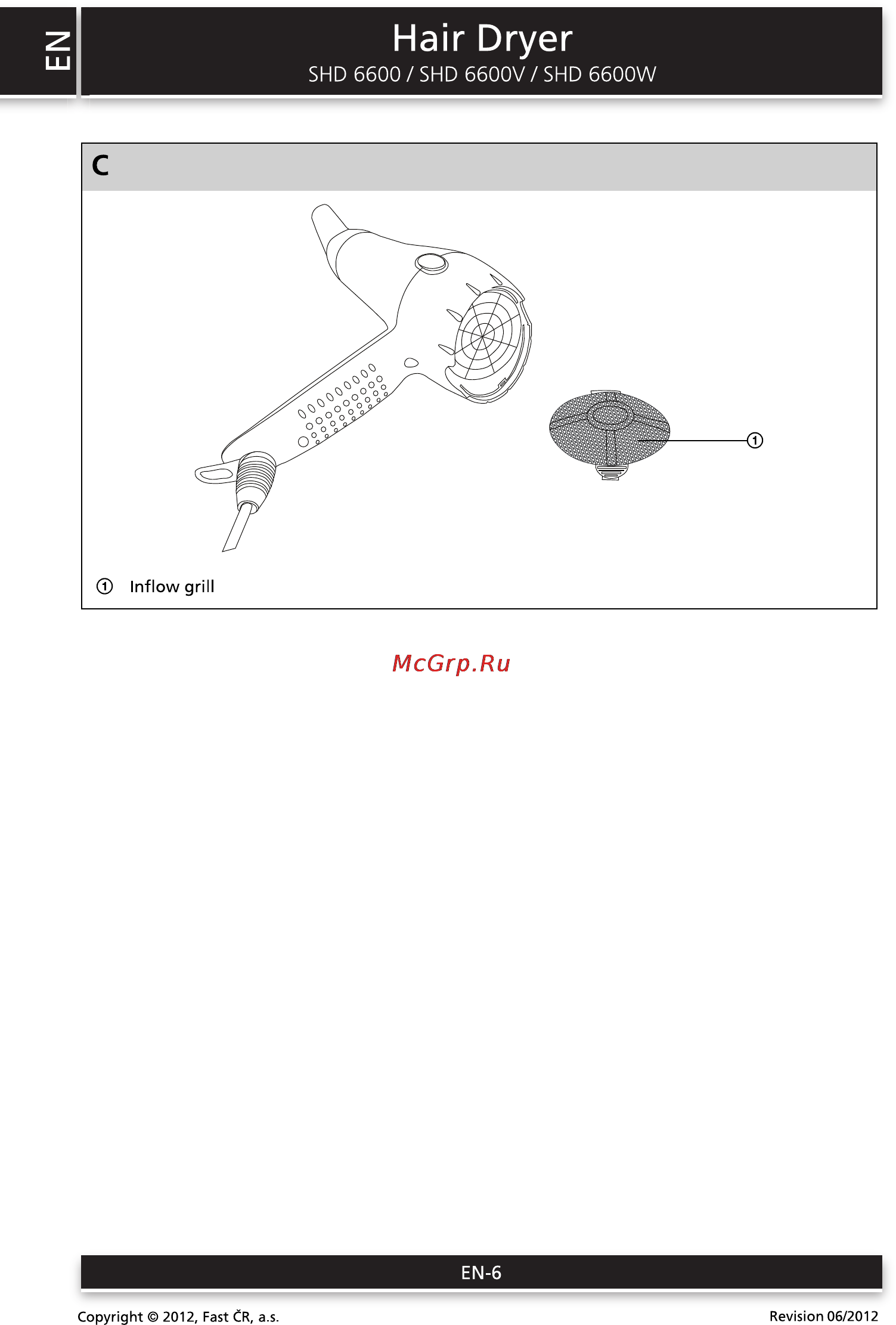 Sencor SHD 6600V [6/8] Z hair dryer