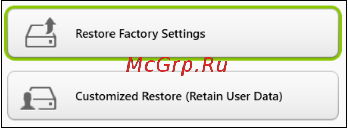 Acer Aspire E1-522-12504G32Mnkk [29/96] Восстановление системы до первоначального состояния