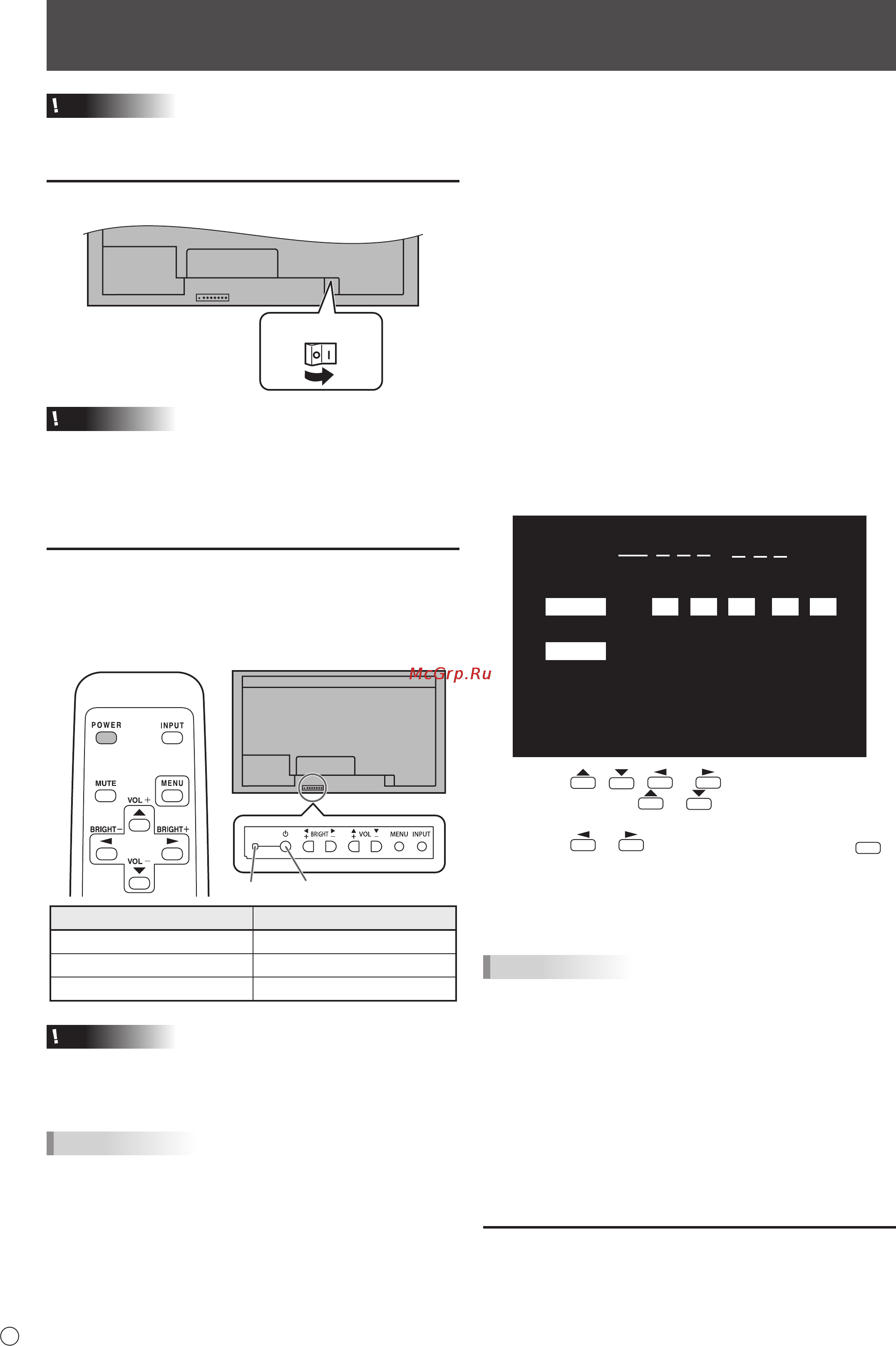 Sharp PN-V601 [14/64] Turning power on off