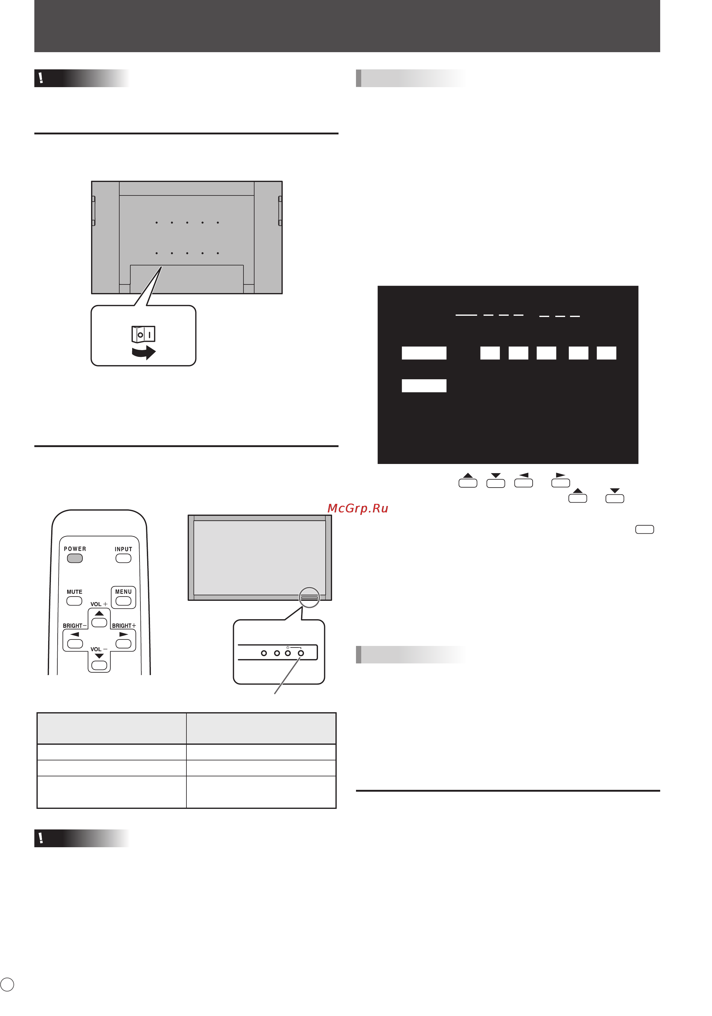 Sharp PN-525E [88/184] Mise sous tension et hors tension