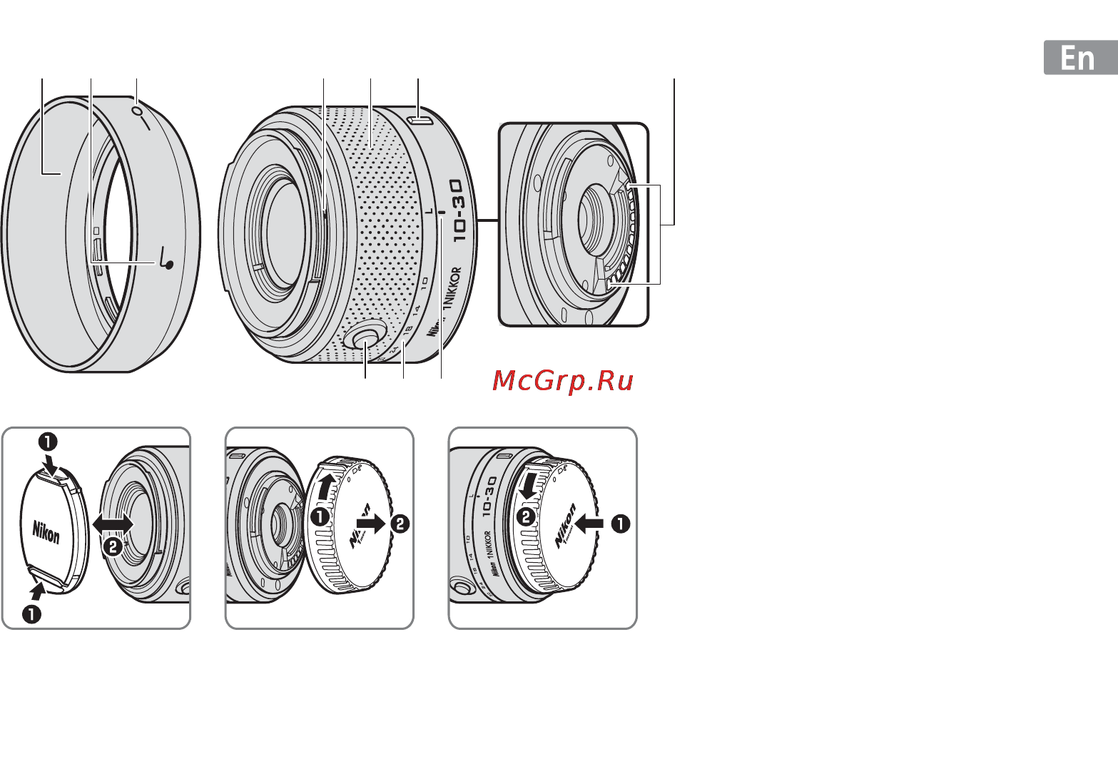 Nikon 10-30MM F 3.5-5.6 VR 1 NIKKOR [9/108] Parts of the lens