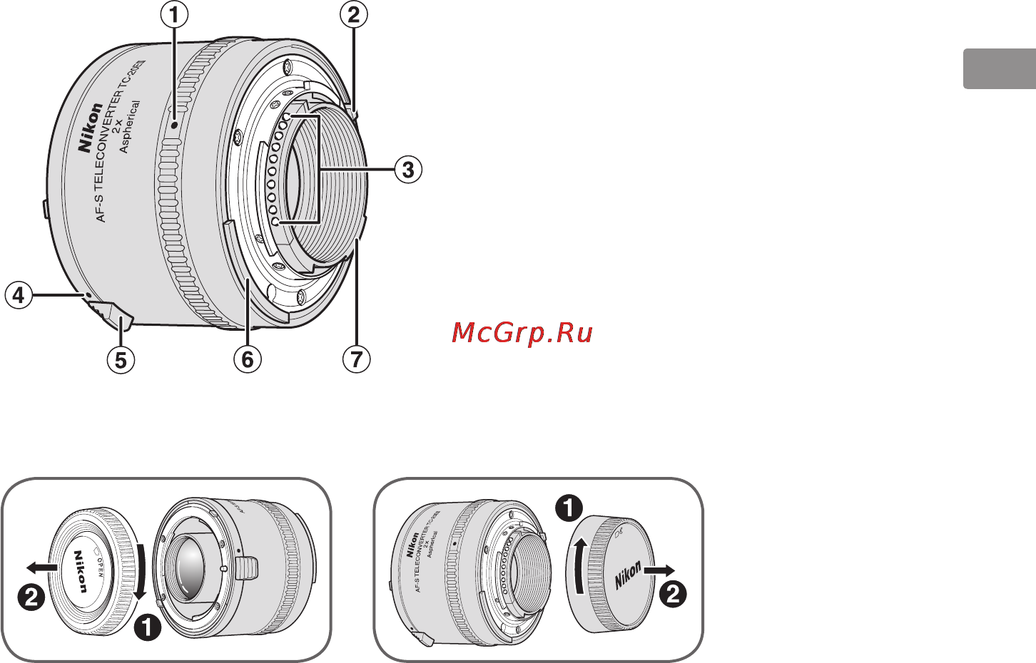 Nikon TC-20E III [23/148] Nomenklatur