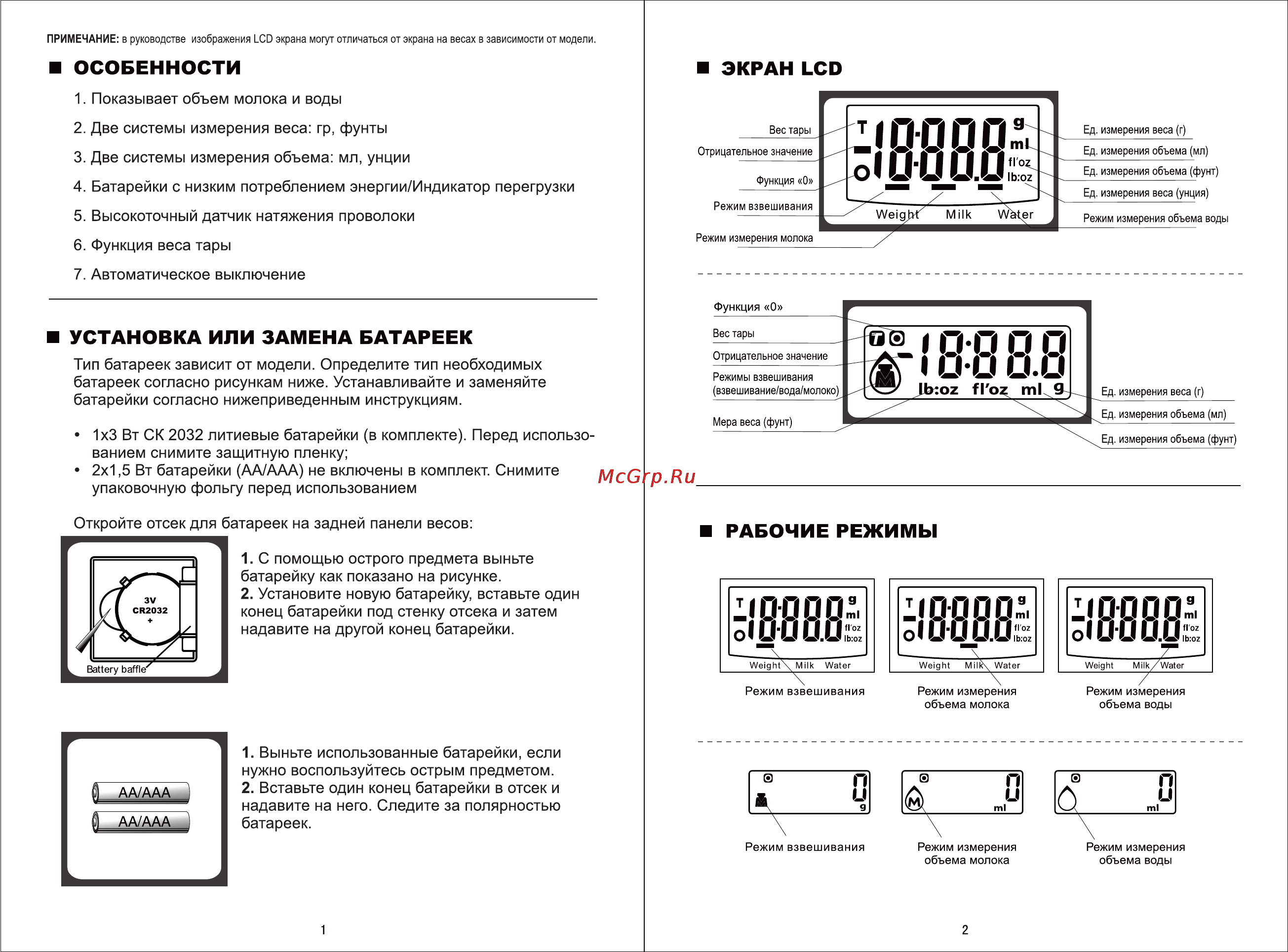 Leran EK9151 S306 [2/5] Рабочие режимы