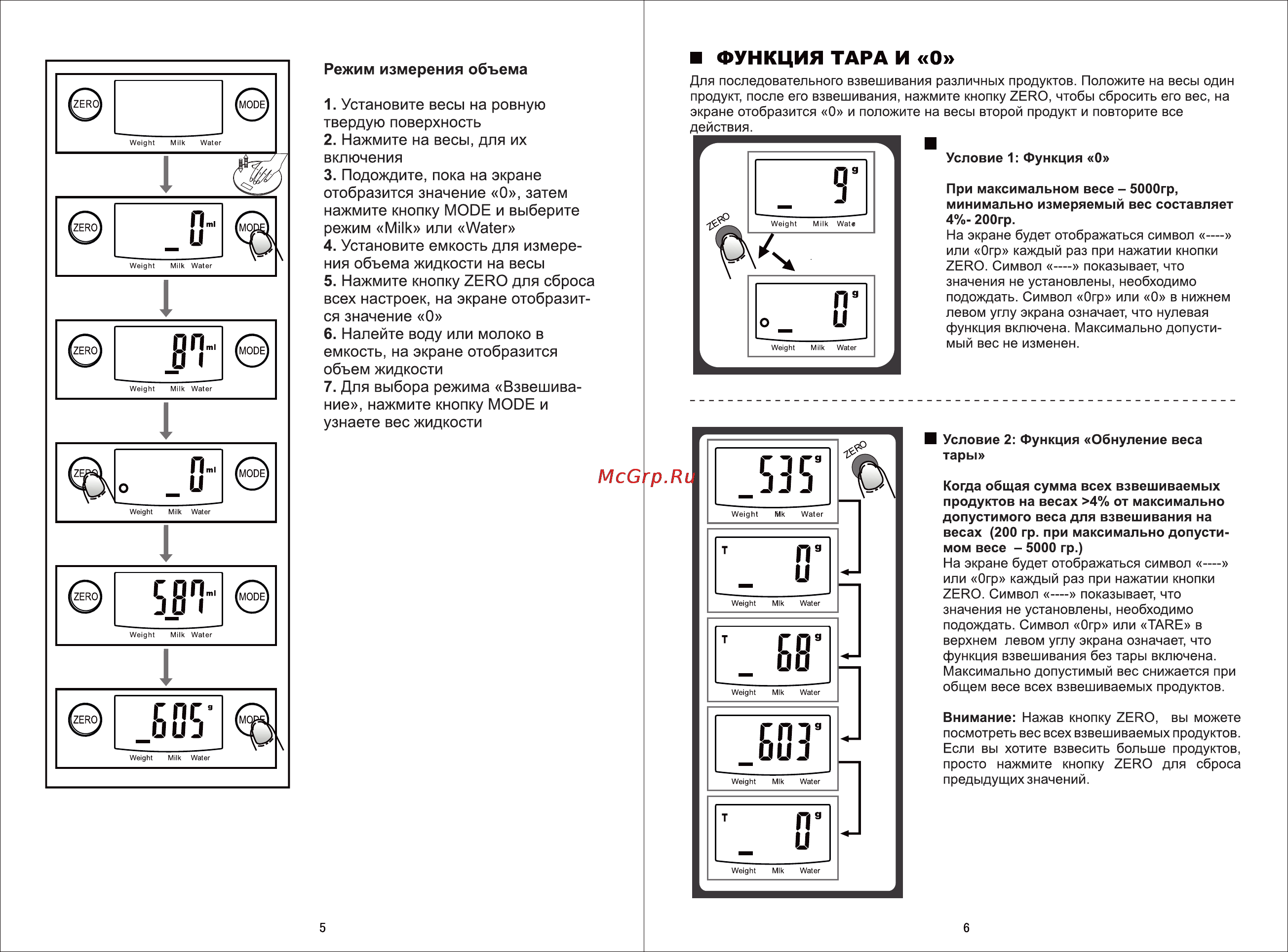 Leran EK9151 S306 [4/5] Функция тара и о
