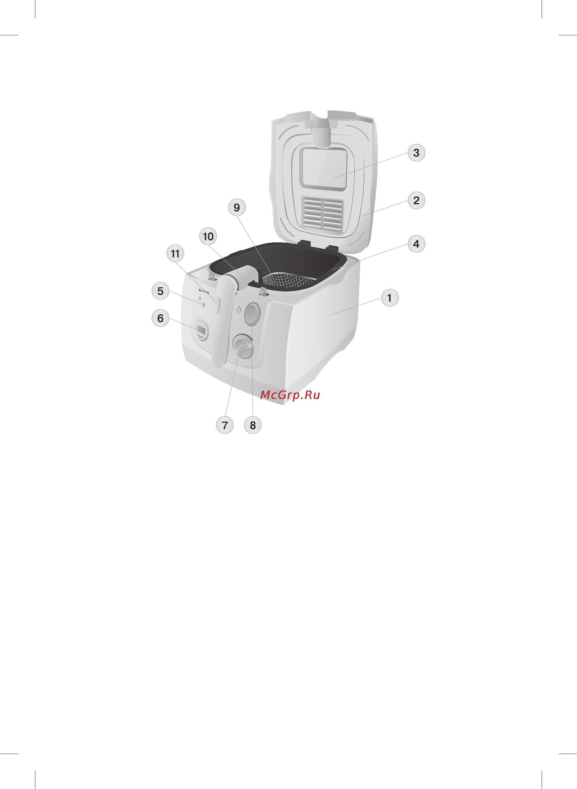 Vitek VT-1537 W Инструкция по эксплуатации онлайн [2/8] 90755