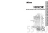 Nikon 55-300MM F 4.5-5.6G AF-S DX ZOOM-NIKKOR Инструкция по эксплуатации