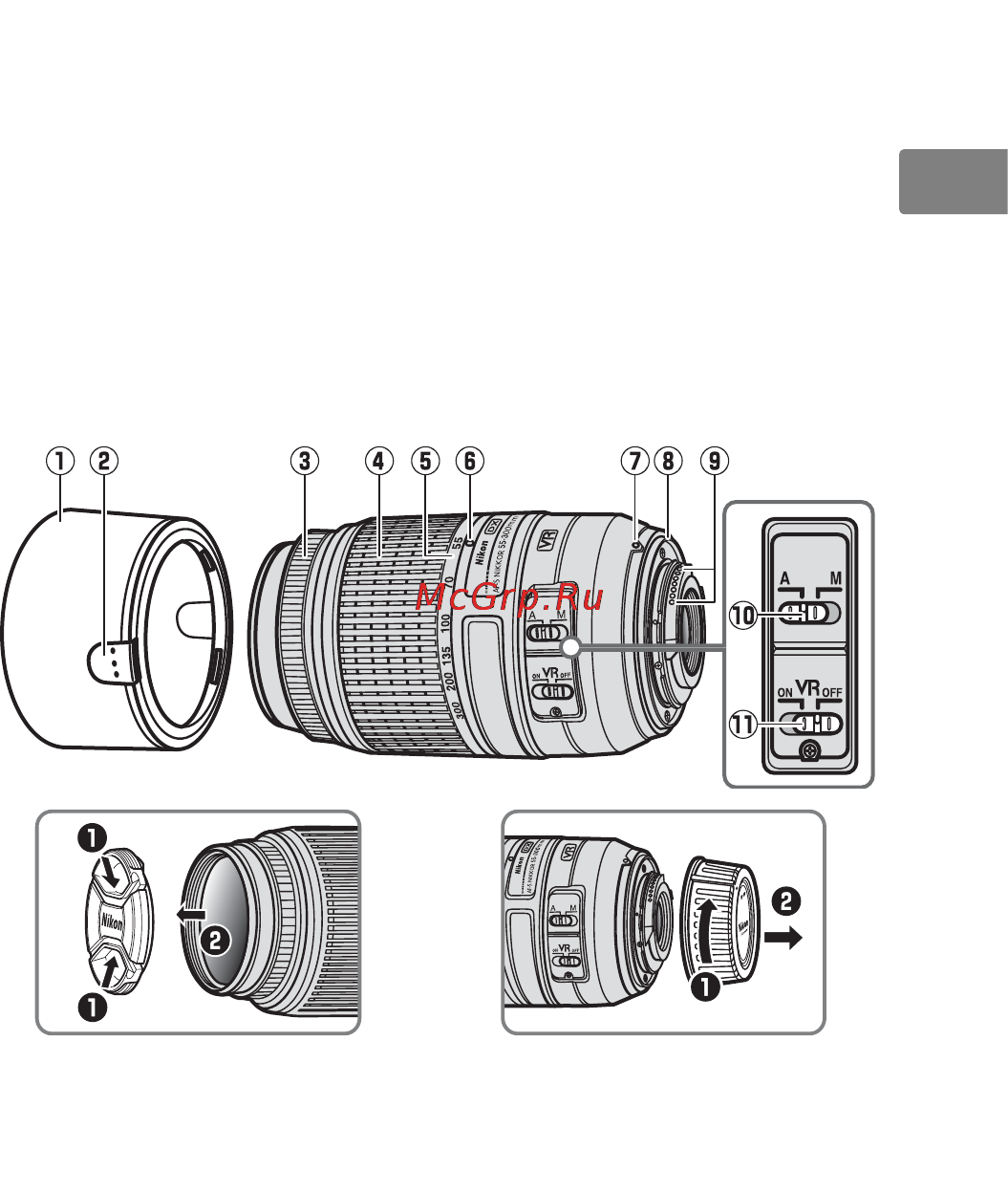 Nikon 55-300MM F 4.5-5.6G AF-S DX ZOOM-NIKKOR [21/140] Jp en de fr es sv ru nl it cz sk ro ua ck ch kr