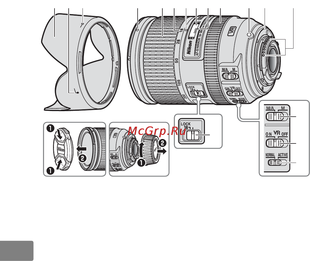Nikon 18-300MM F 3.5-5.6G ED VR AF-S DX NIKKOR [156/200] Jp en de fr es sv ru nl pt pb it cz sk ro ua ck ch kr id
