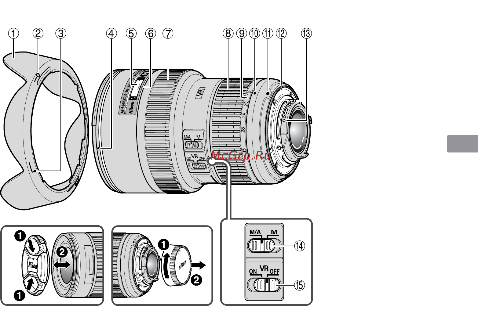 Nikon 16-35MM F 4G AF-S VR ZOOM-NIKKOR [65/152] Компоненты