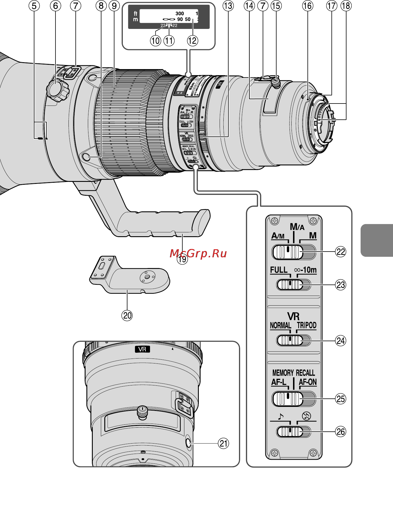 Nikon 600MM F4G ED AF-S VR NIKKOR Инструкция по эксплуатации онлайн [113/224] 90808