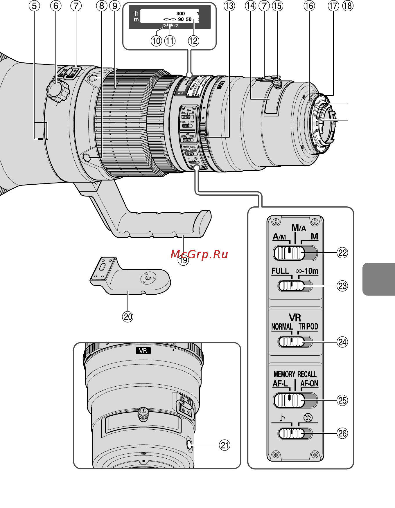 Nikon 600MM F4G ED AF-S VR NIKKOR Инструкция по эксплуатации онлайн [131/224] 90808