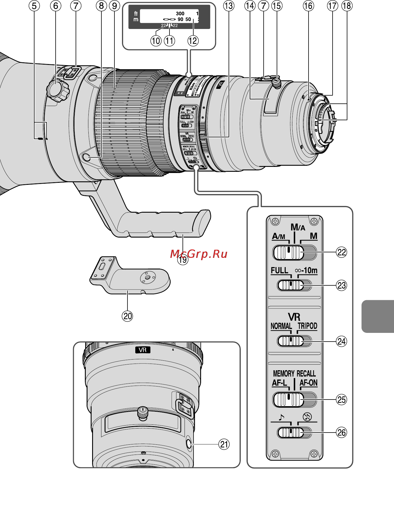 Nikon 600MM F4G ED AF-S VR NIKKOR Инструкция по эксплуатации онлайн [149/224] 90808
