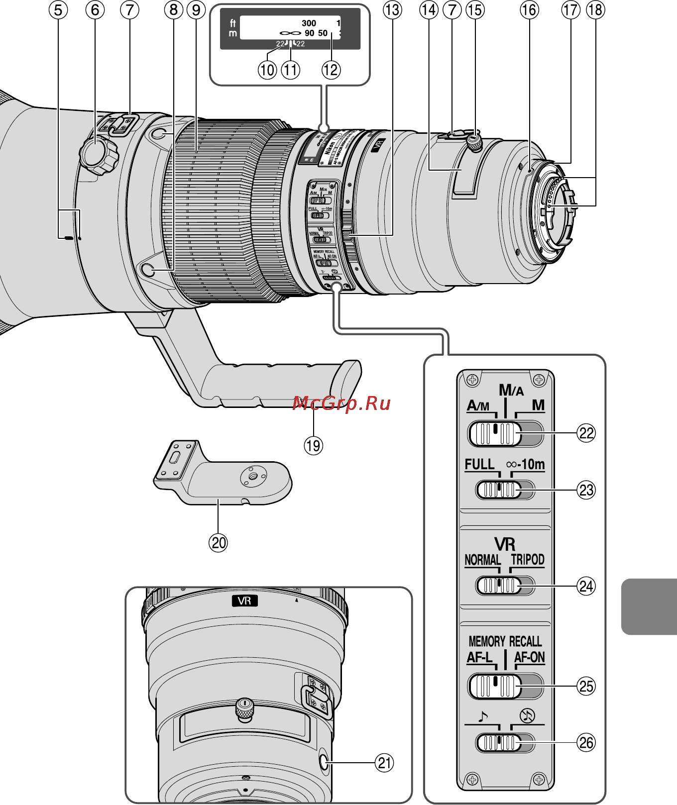 Nikon 600MM F4G ED AF-S VR NIKKOR Инструкция по эксплуатации онлайн [167/224] 90808