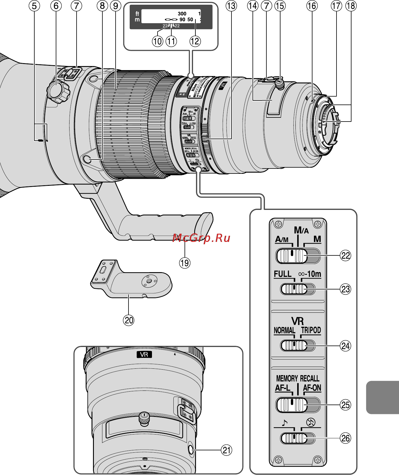 Nikon 600MM F4G ED AF-S VR NIKKOR Инструкция по эксплуатации онлайн [185/224] 90808