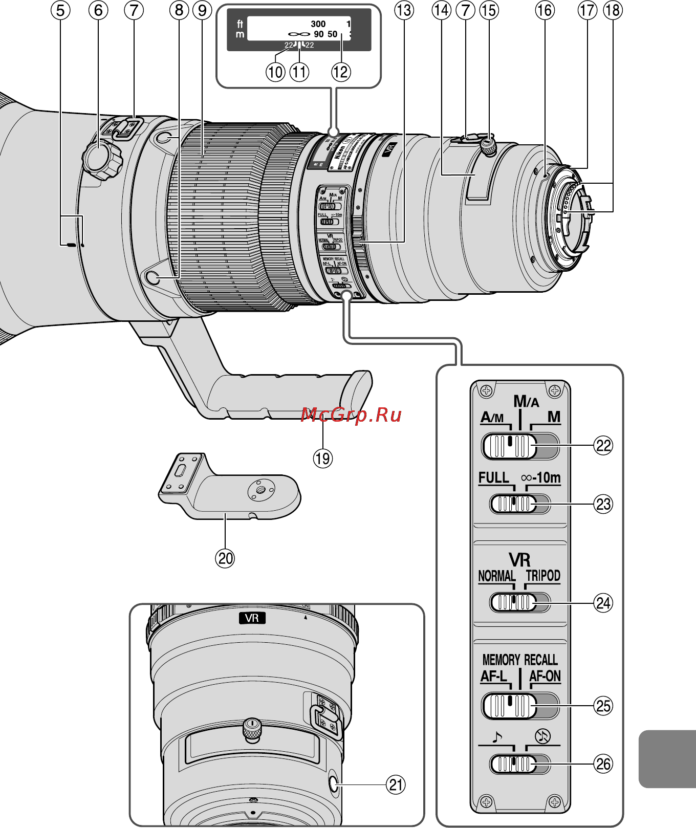 Nikon 600MM F4G ED AF-S VR NIKKOR Инструкция по эксплуатации онлайн [203/224] 90808